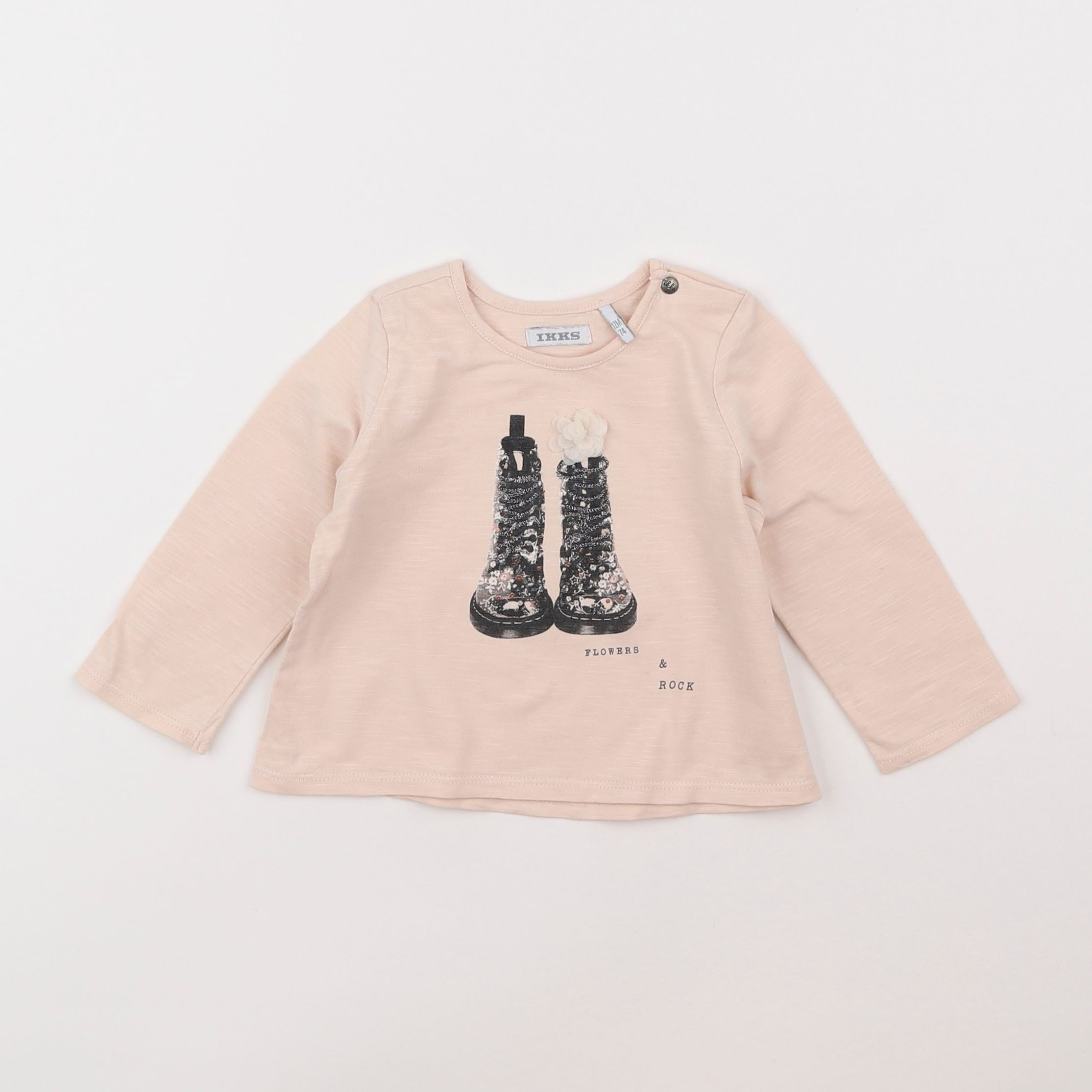 IKKS - tee-shirt rose - 12 mois