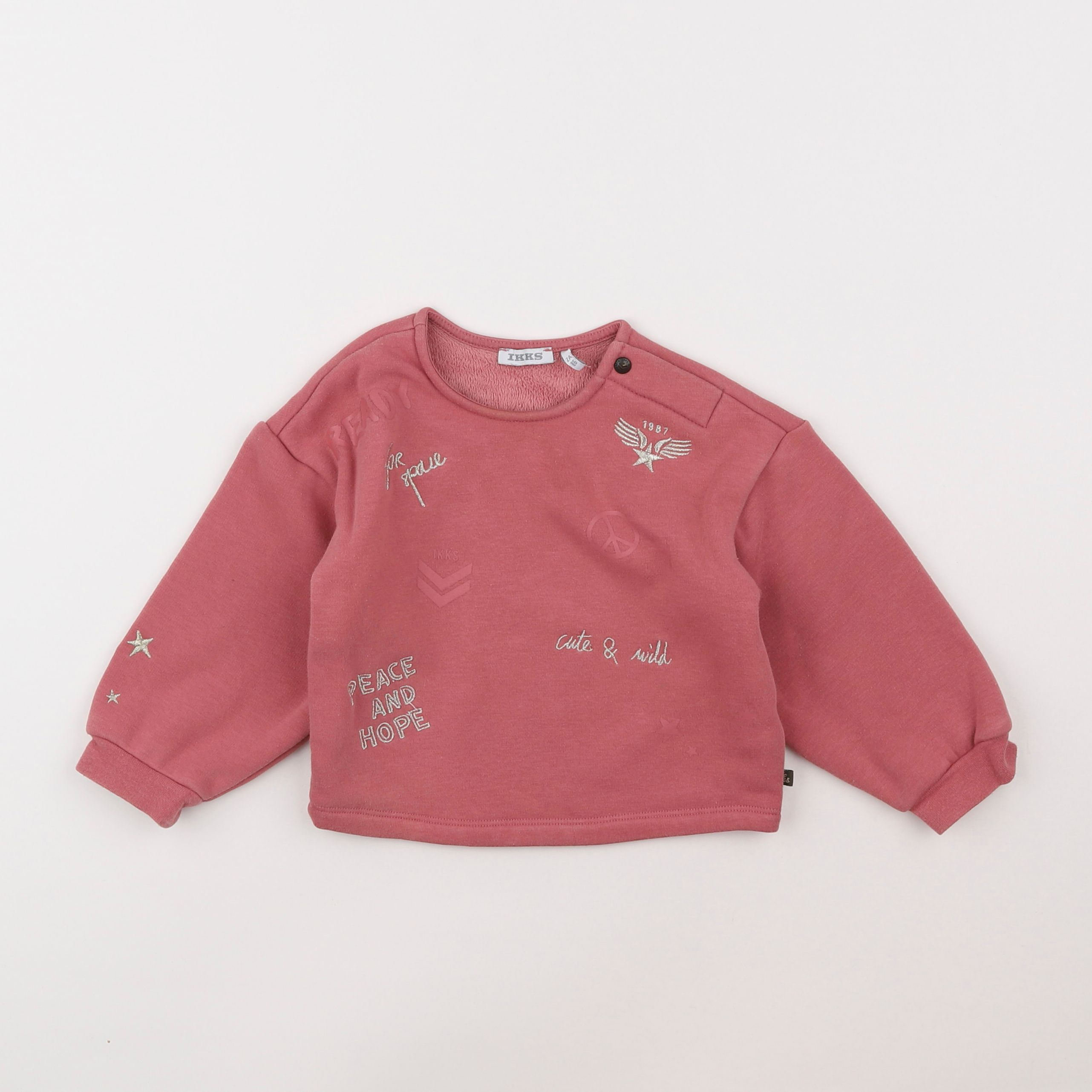 IKKS - sweat rose - 2 ans