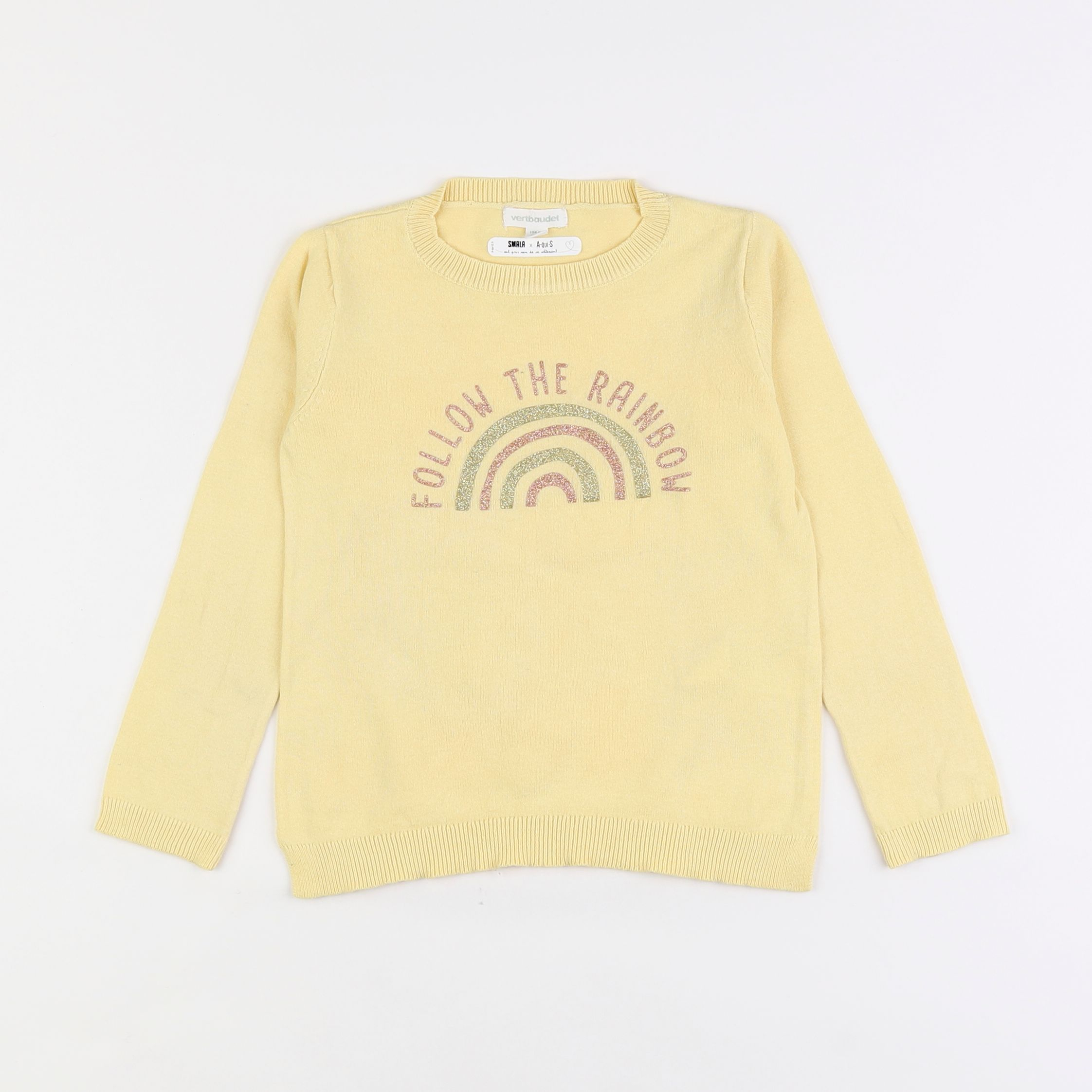 Vertbaudet - pull jaune - 4 ans