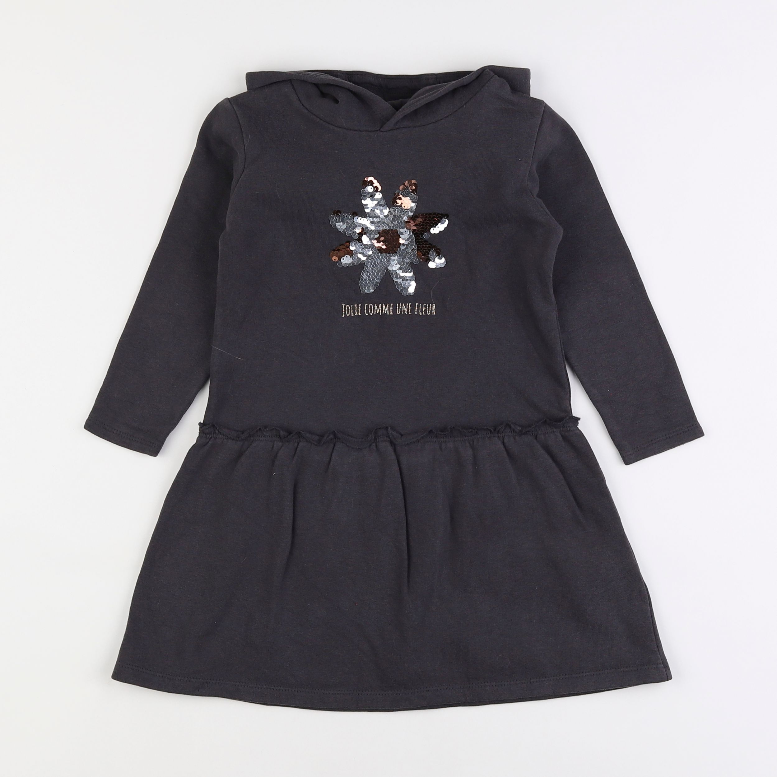 Vertbaudet - robe gris - 4 ans