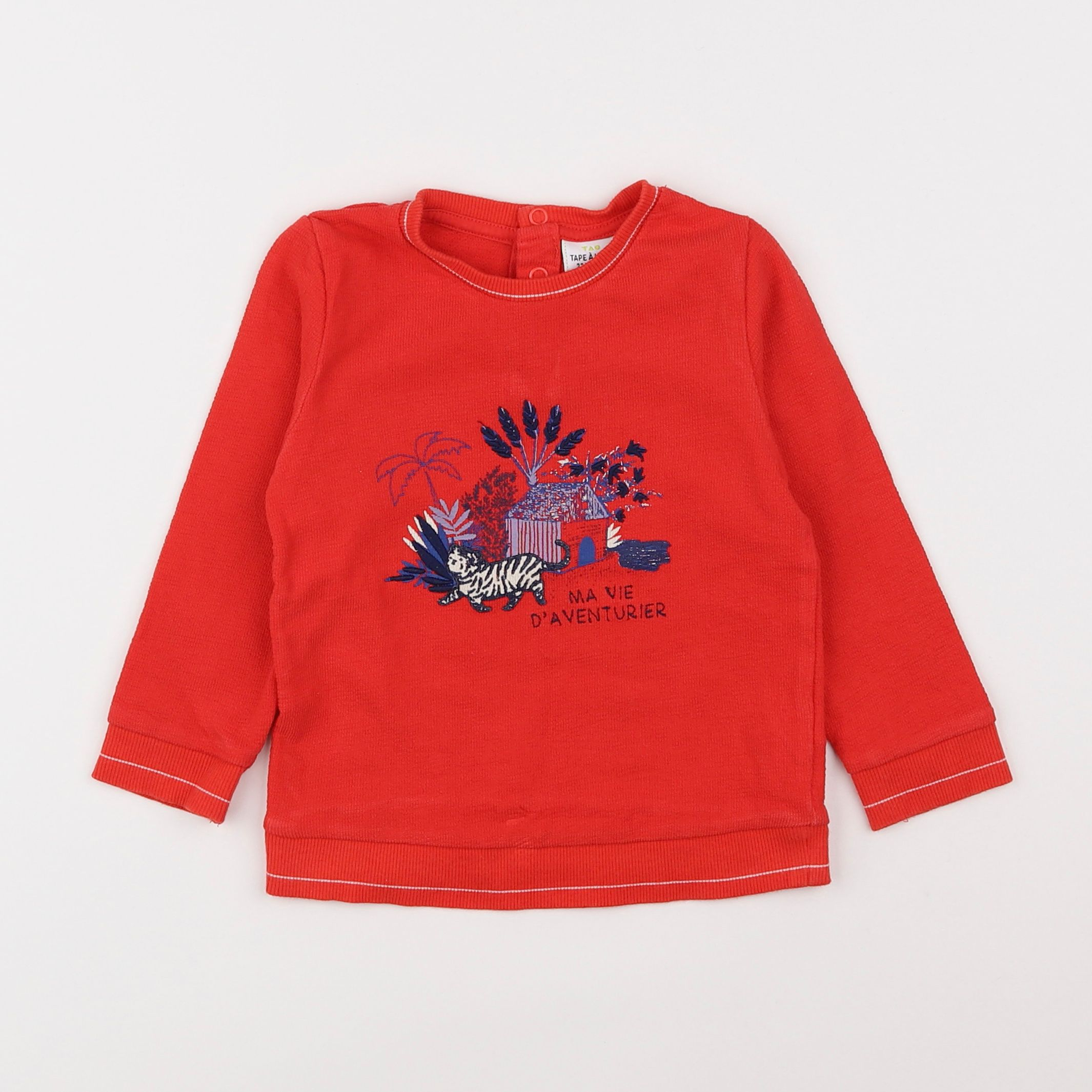 Tape à l'oeil - sweat rouge - 2 ans