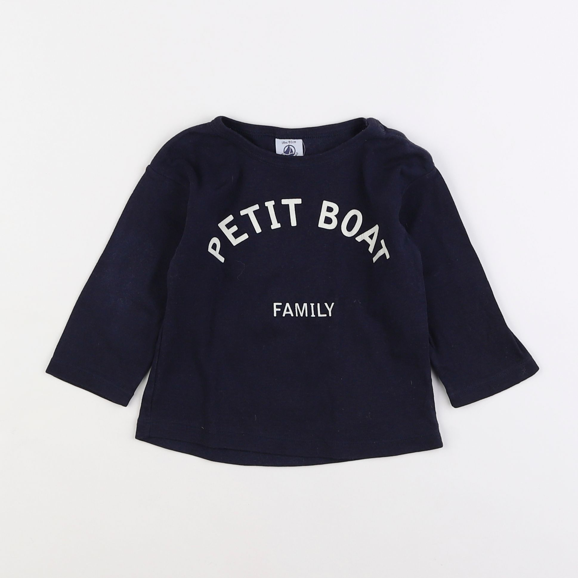 Petit Bateau - tee-shirt bleu - 18 mois