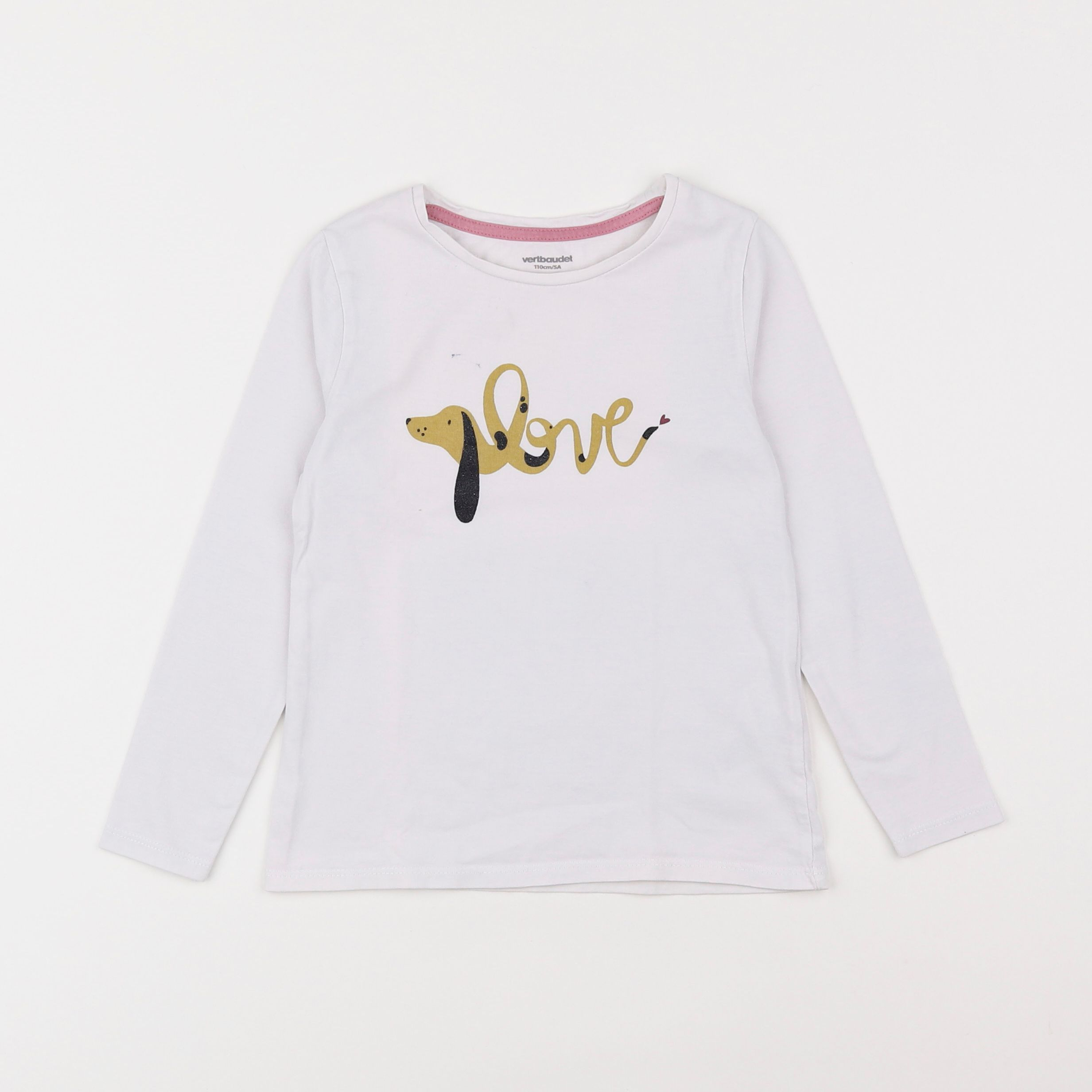 Vertbaudet - tee-shirt blanc - 5 ans