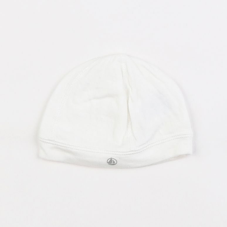 Petit Bateau - bonnet de naissance blanc - 0 mois