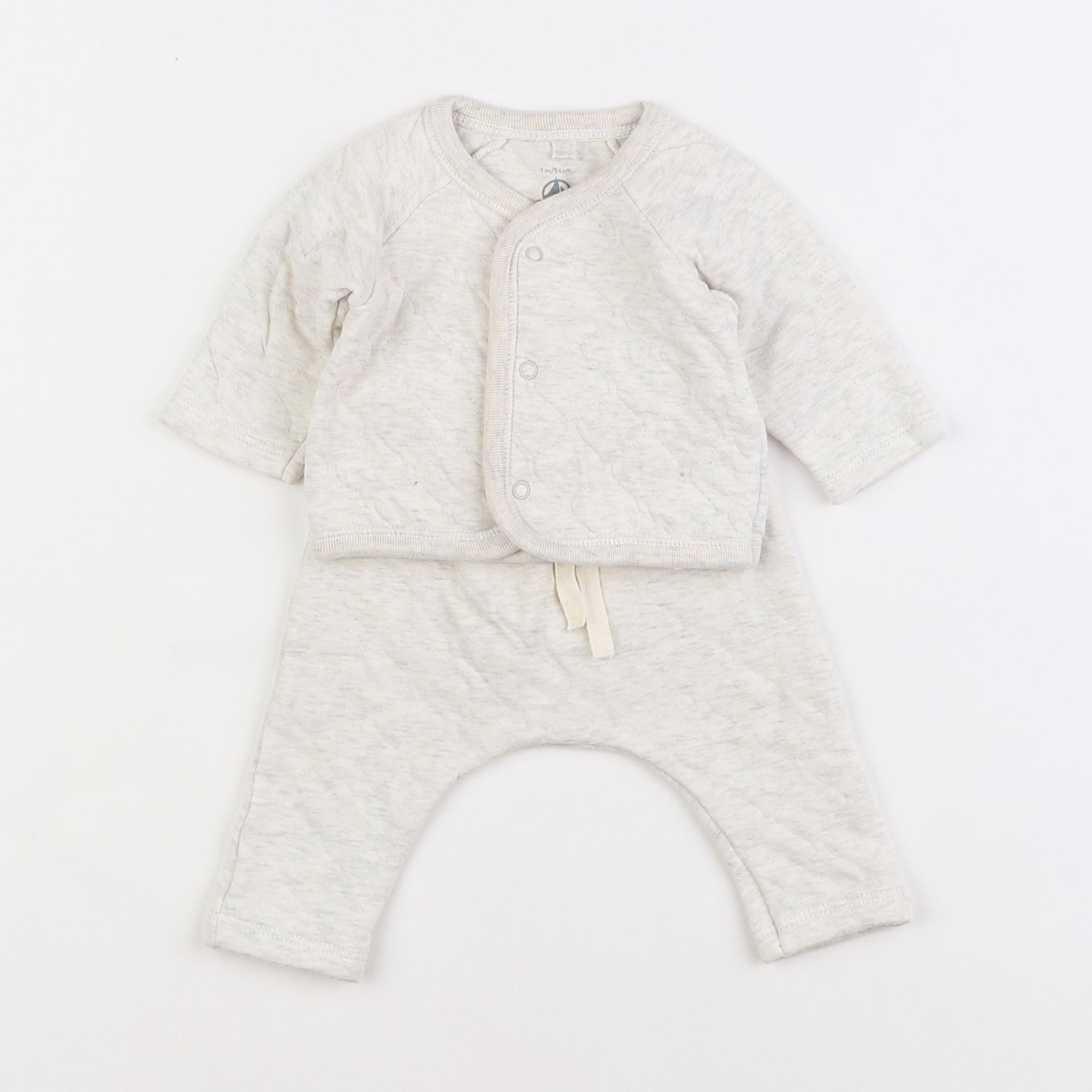 Petit Bateau - ensemble beige - 1 mois