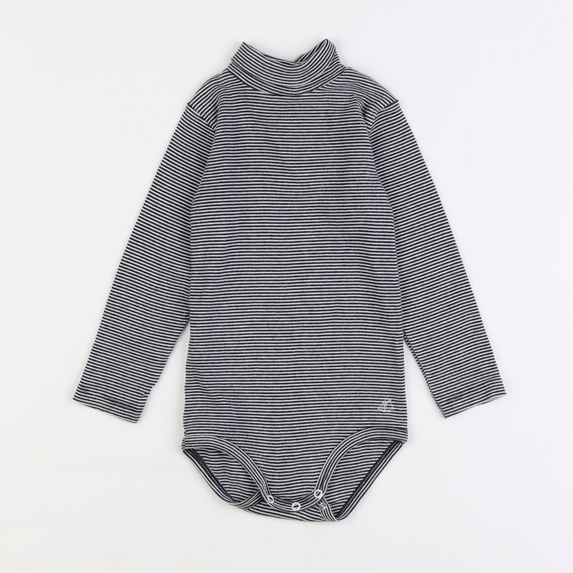 Petit Bateau - body à col bleu - 2 ans