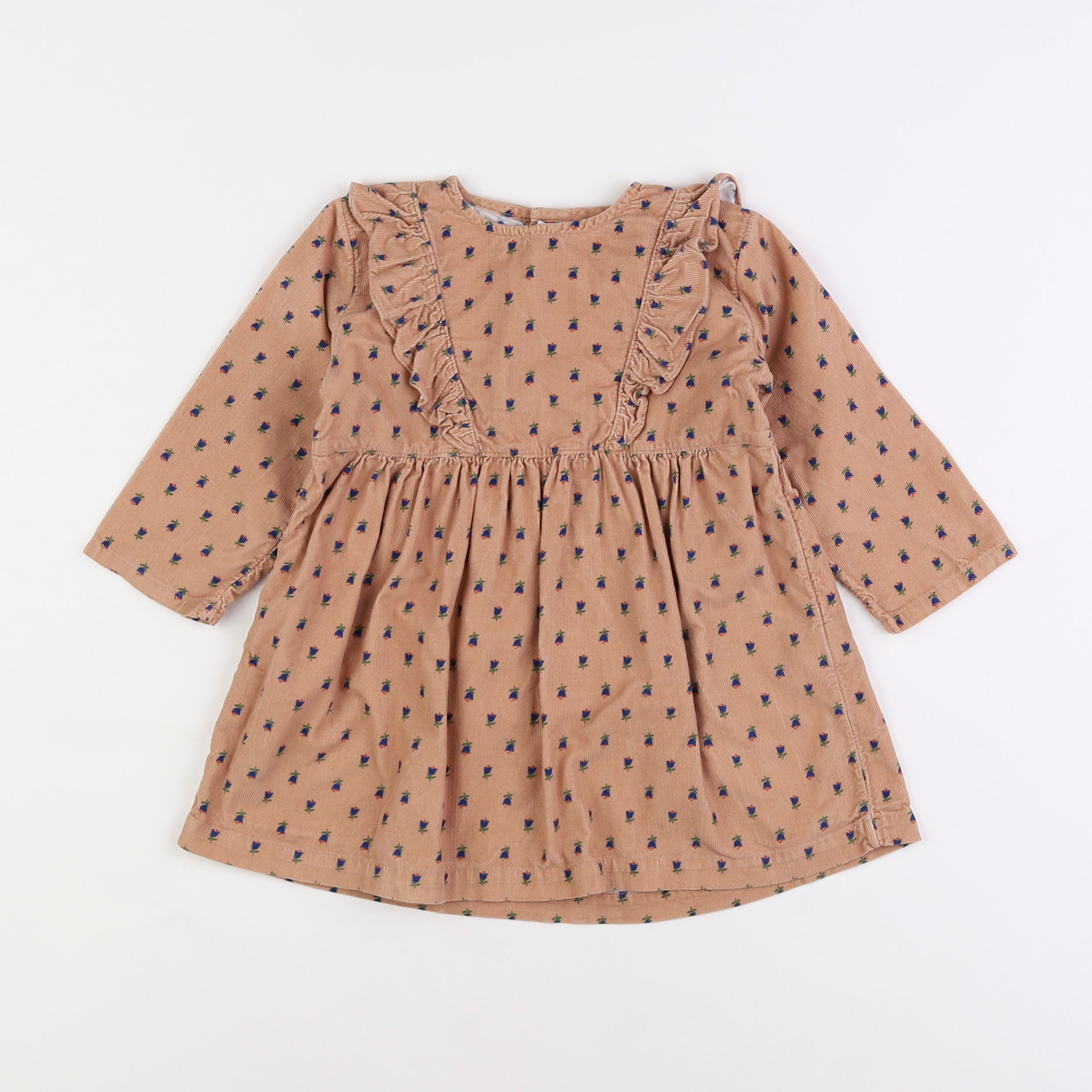 Petit Bateau - robe marron - 2 ans