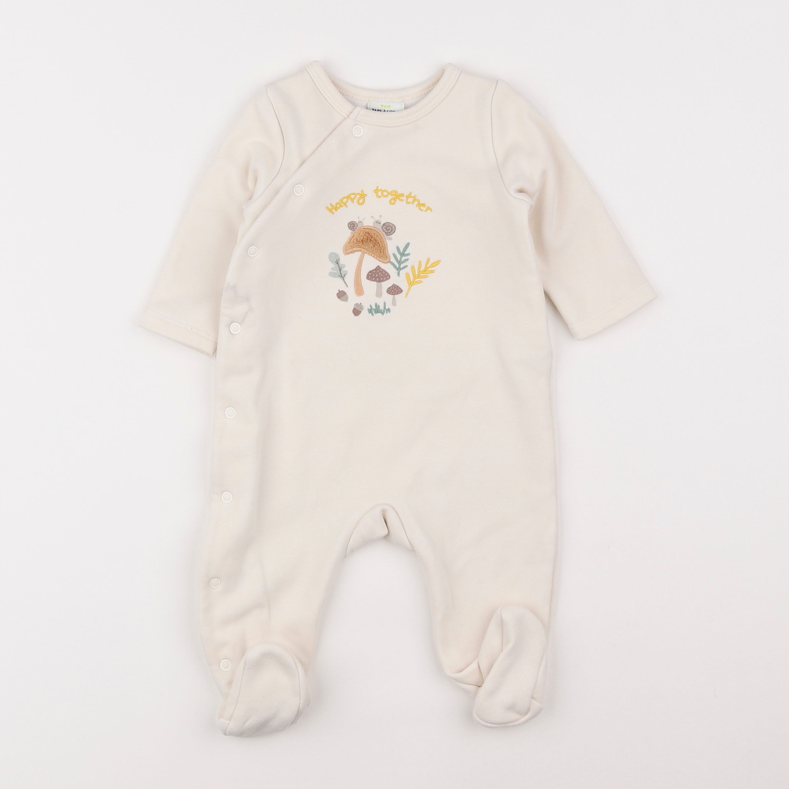 Tape à l'oeil - pyjama coton beige - 6 mois