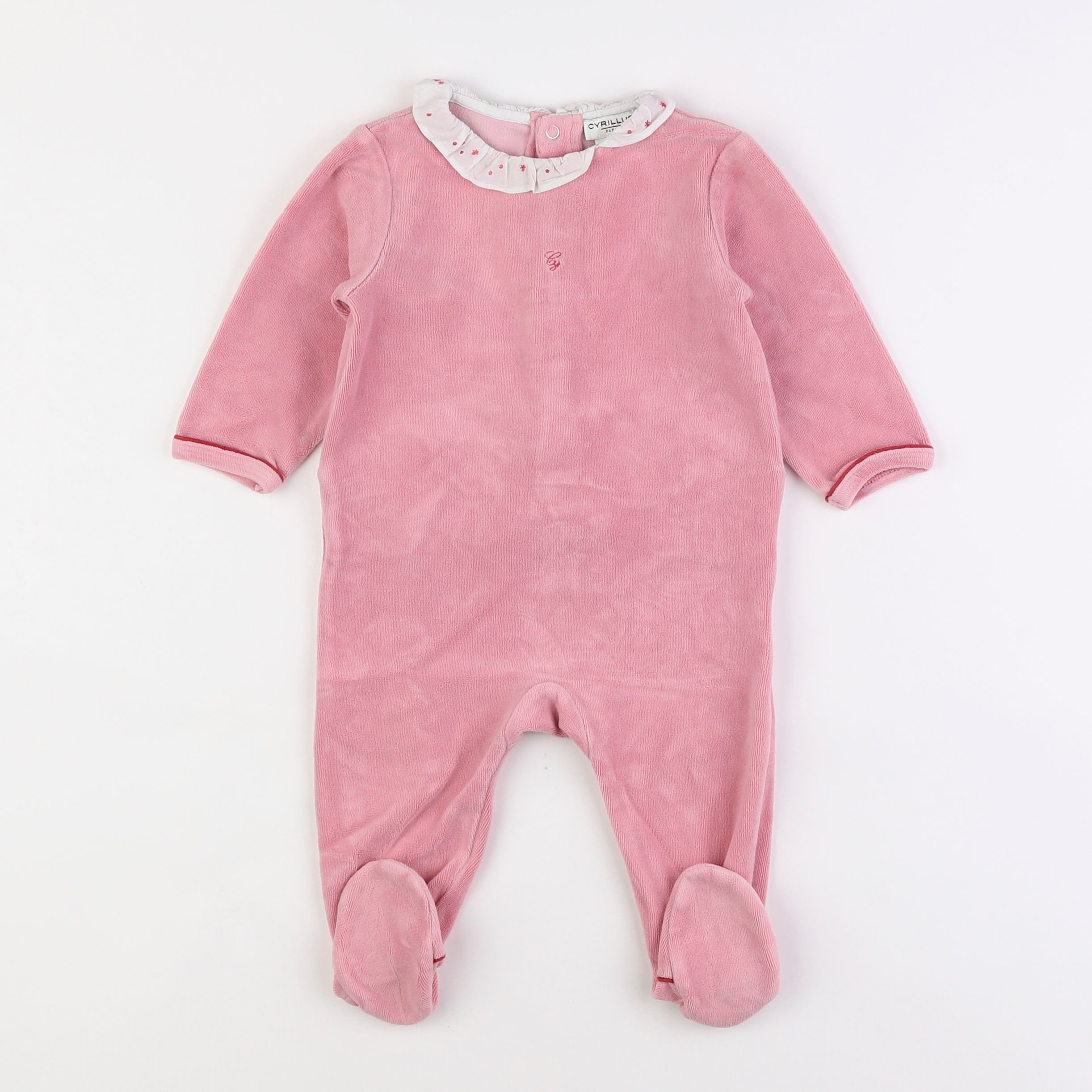 Cyrillus - pyjama velours rose - 9 mois