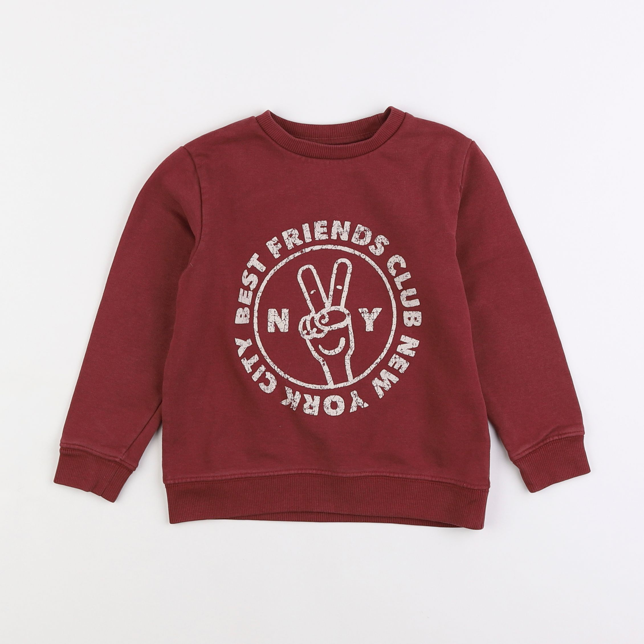 Vertbaudet - sweat rouge - 5 ans