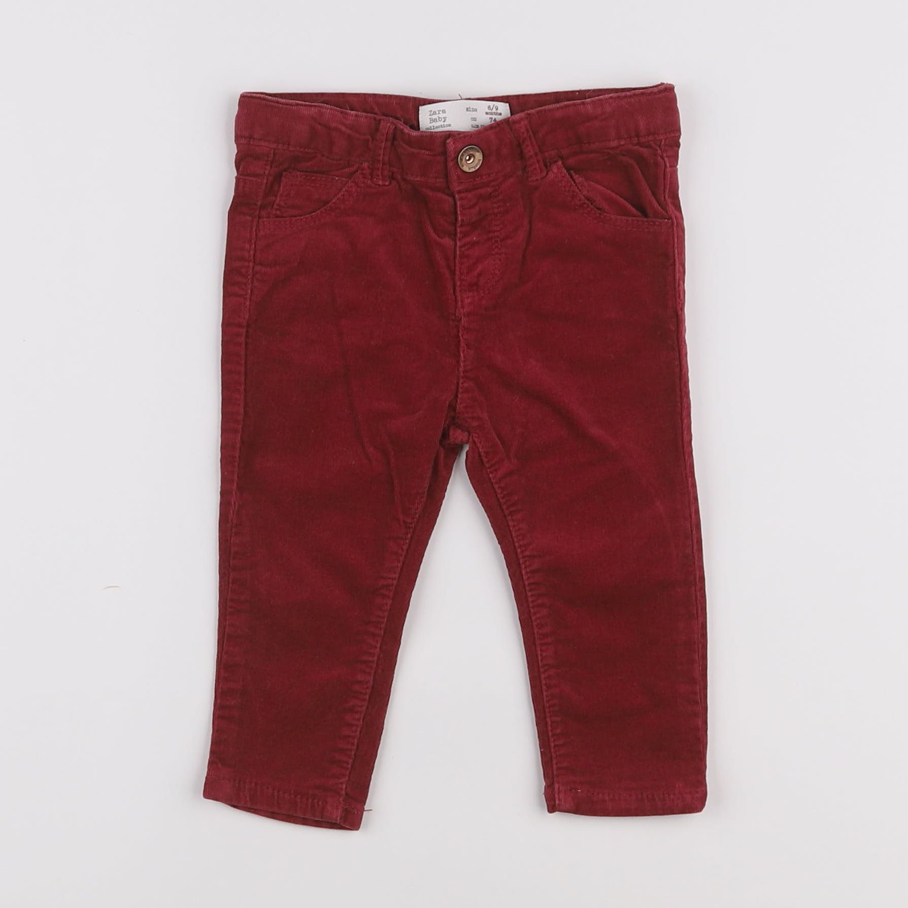 Zara - pantalon rouge - 6/9 mois