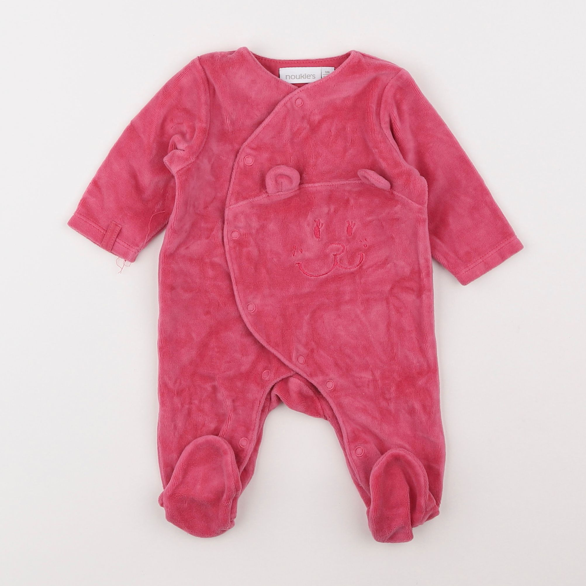 Noukie's - pyjama velours rose - 1 mois