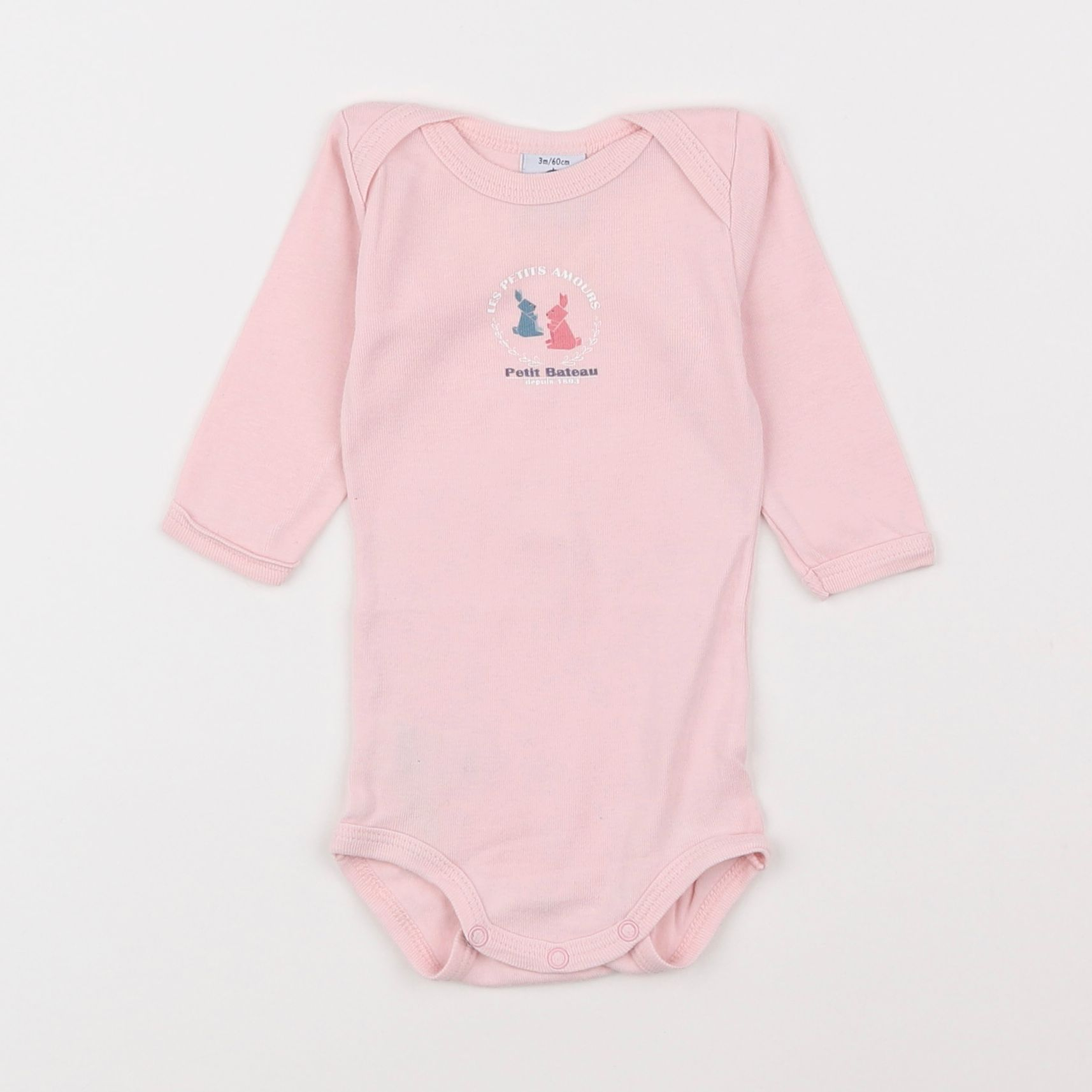 Petit Bateau - body rose - 3 mois