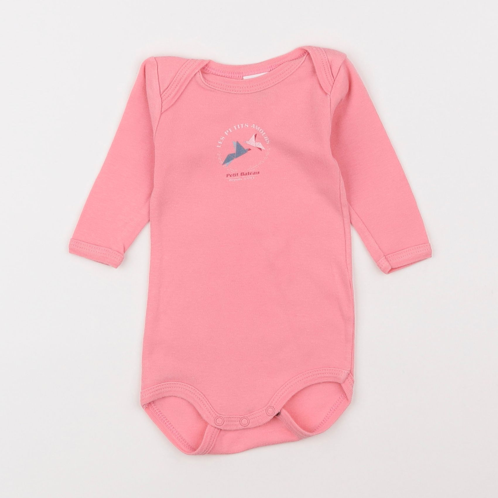 Petit Bateau - body rose - 3 mois