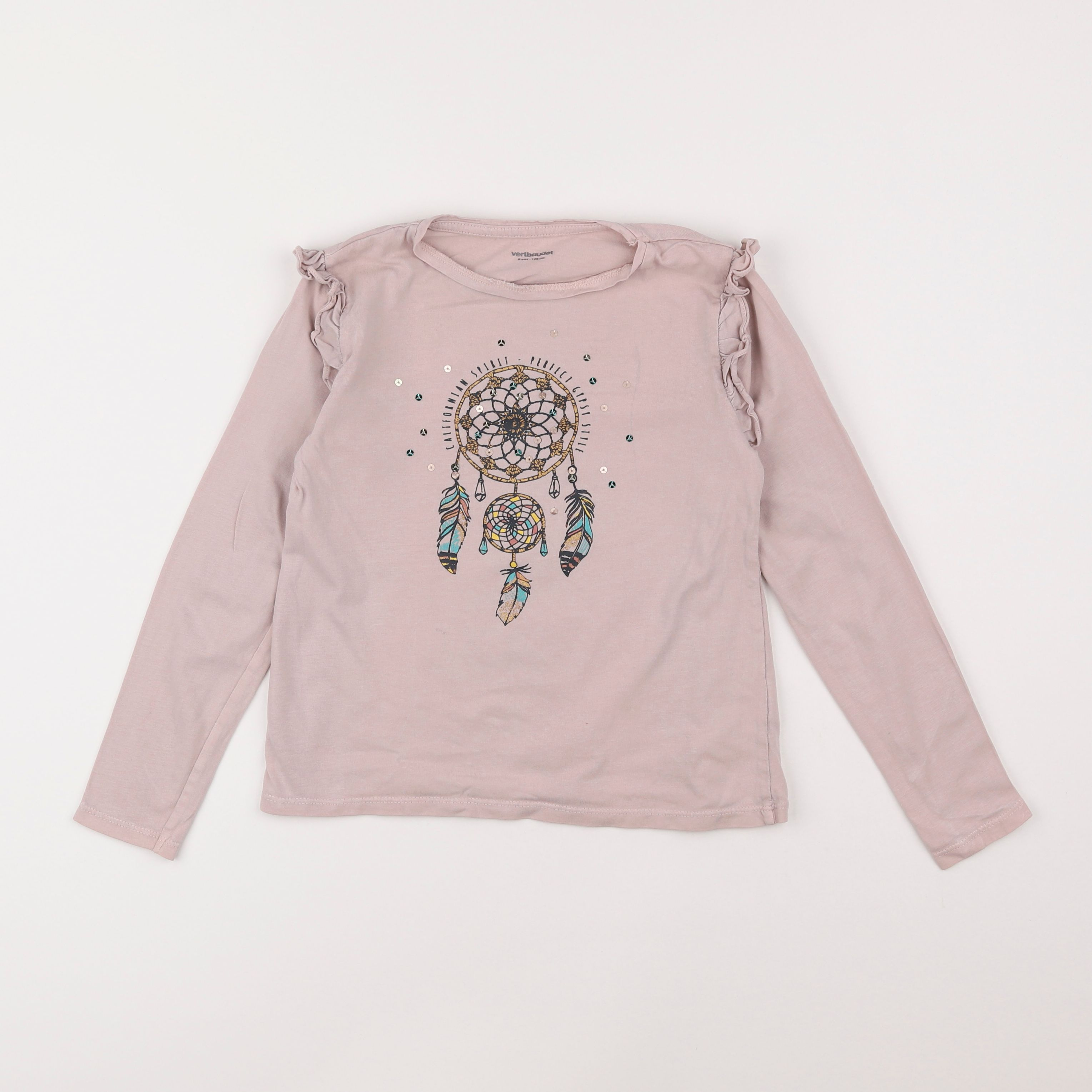 Vertbaudet - tee-shirt rose - 8 ans