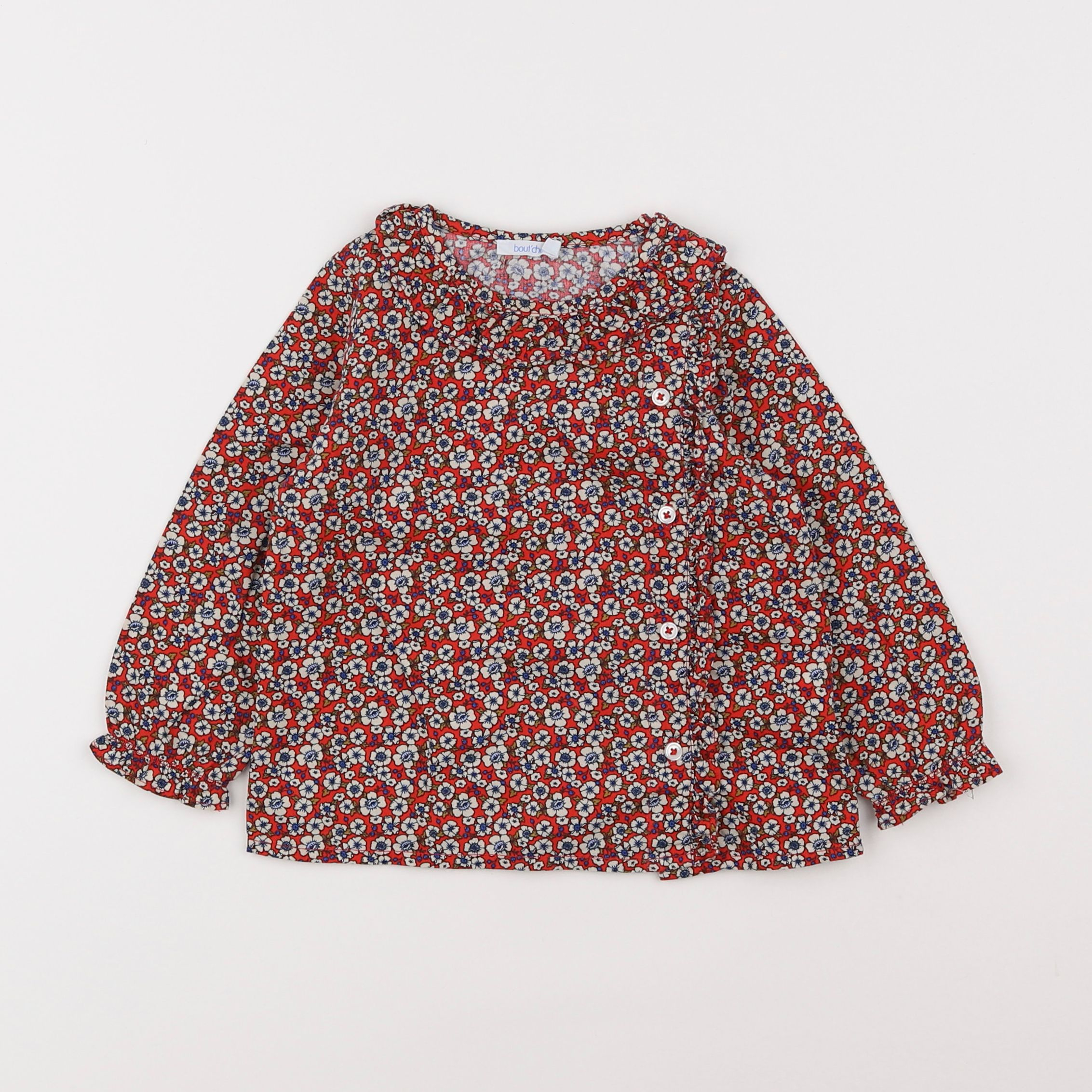 Boutchou - blouse rouge - 18 mois