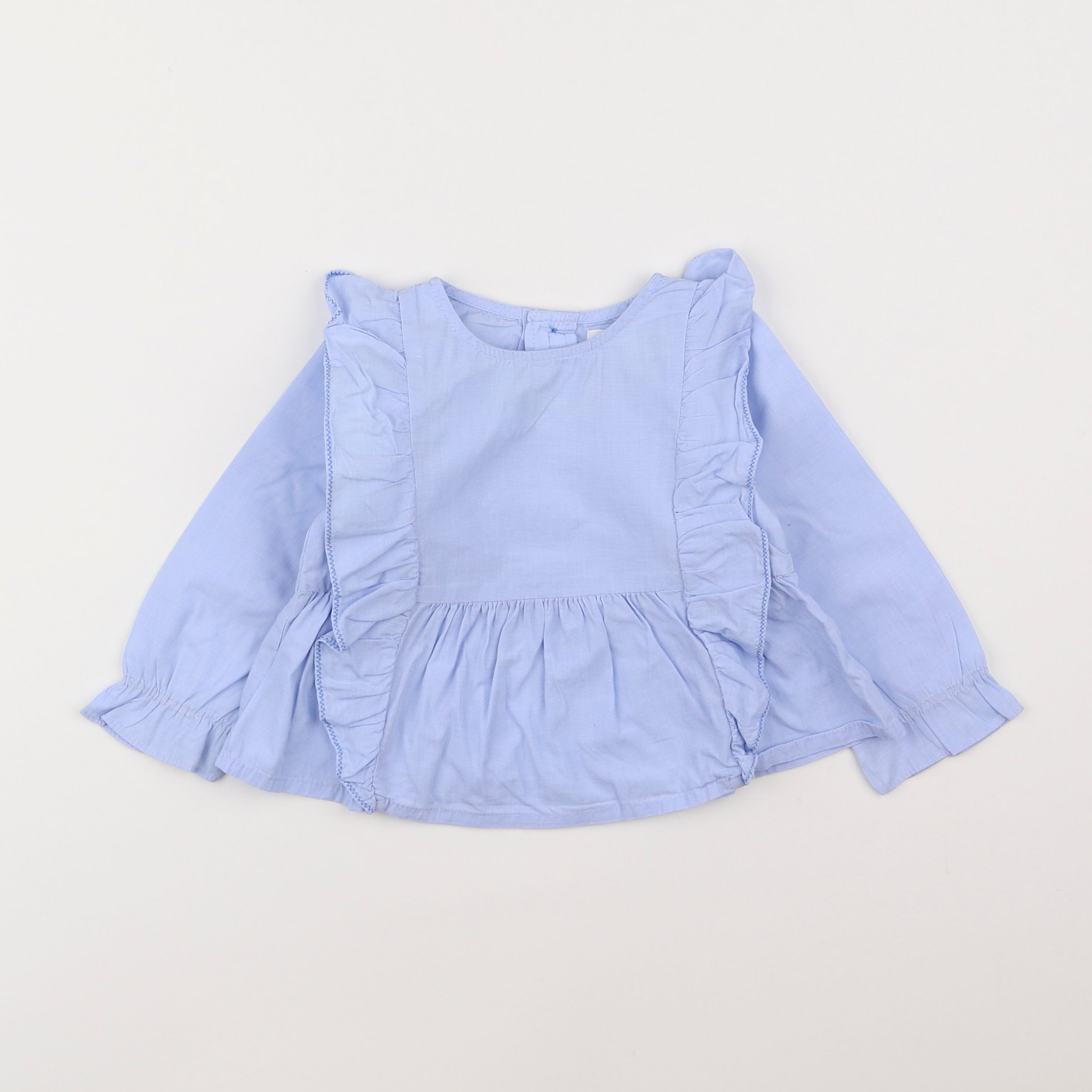 Zara - blouse bleu - 9/12 mois