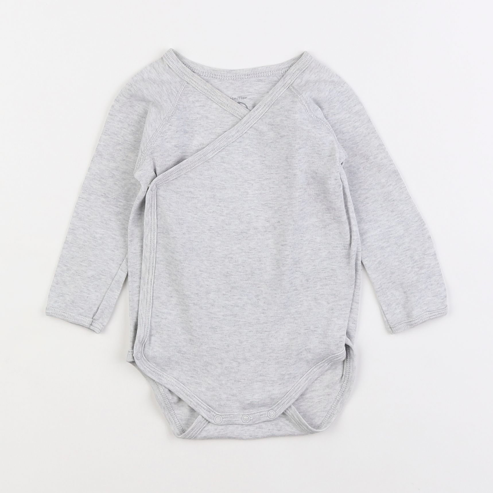 Petit Bateau - body gris - 12 mois