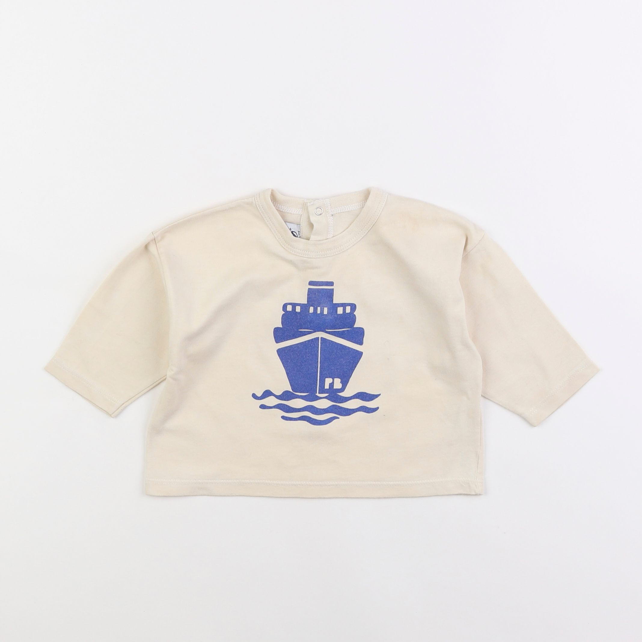 Petit Bateau - tee-shirt beige - 6 mois