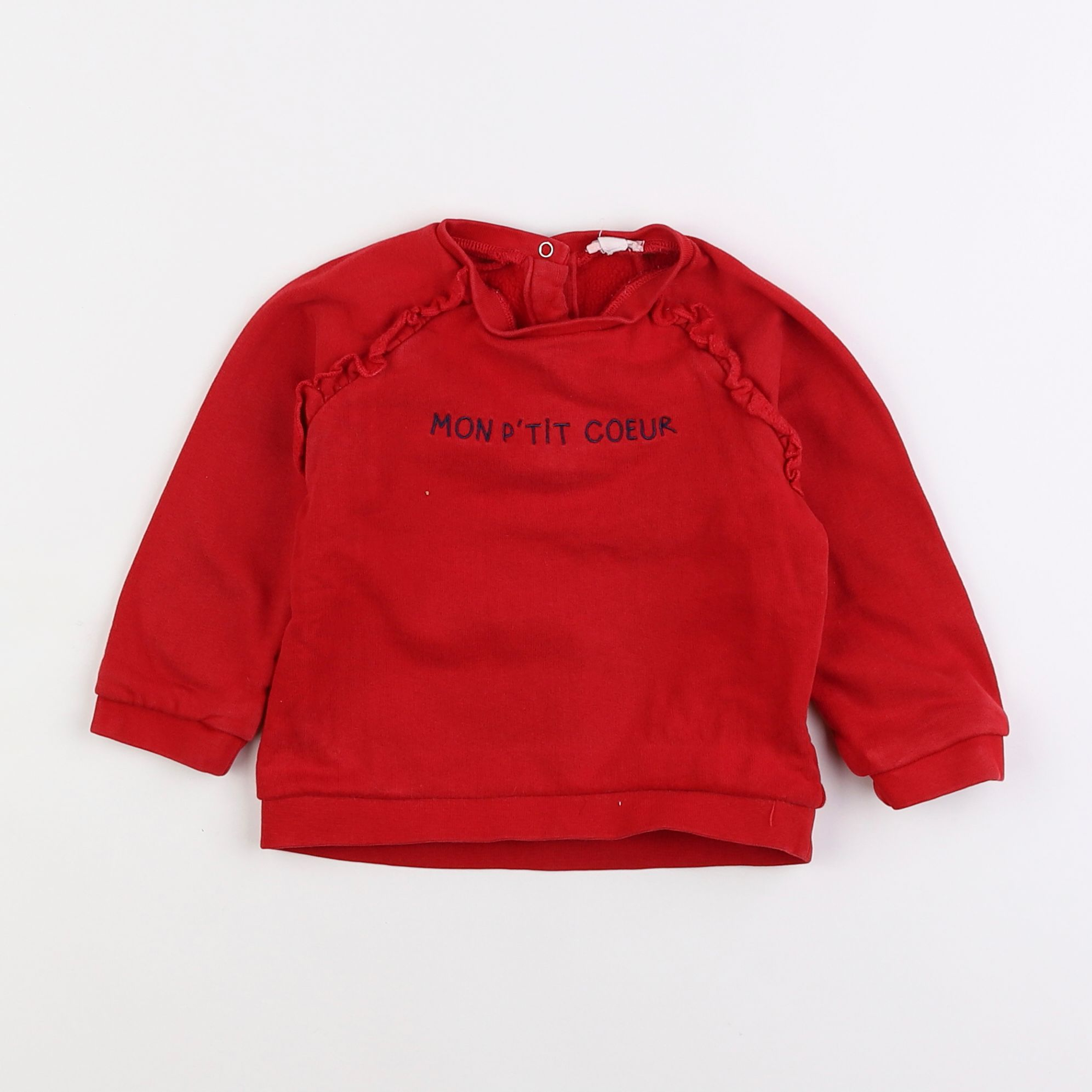 Vertbaudet - sweat rouge - 2 ans