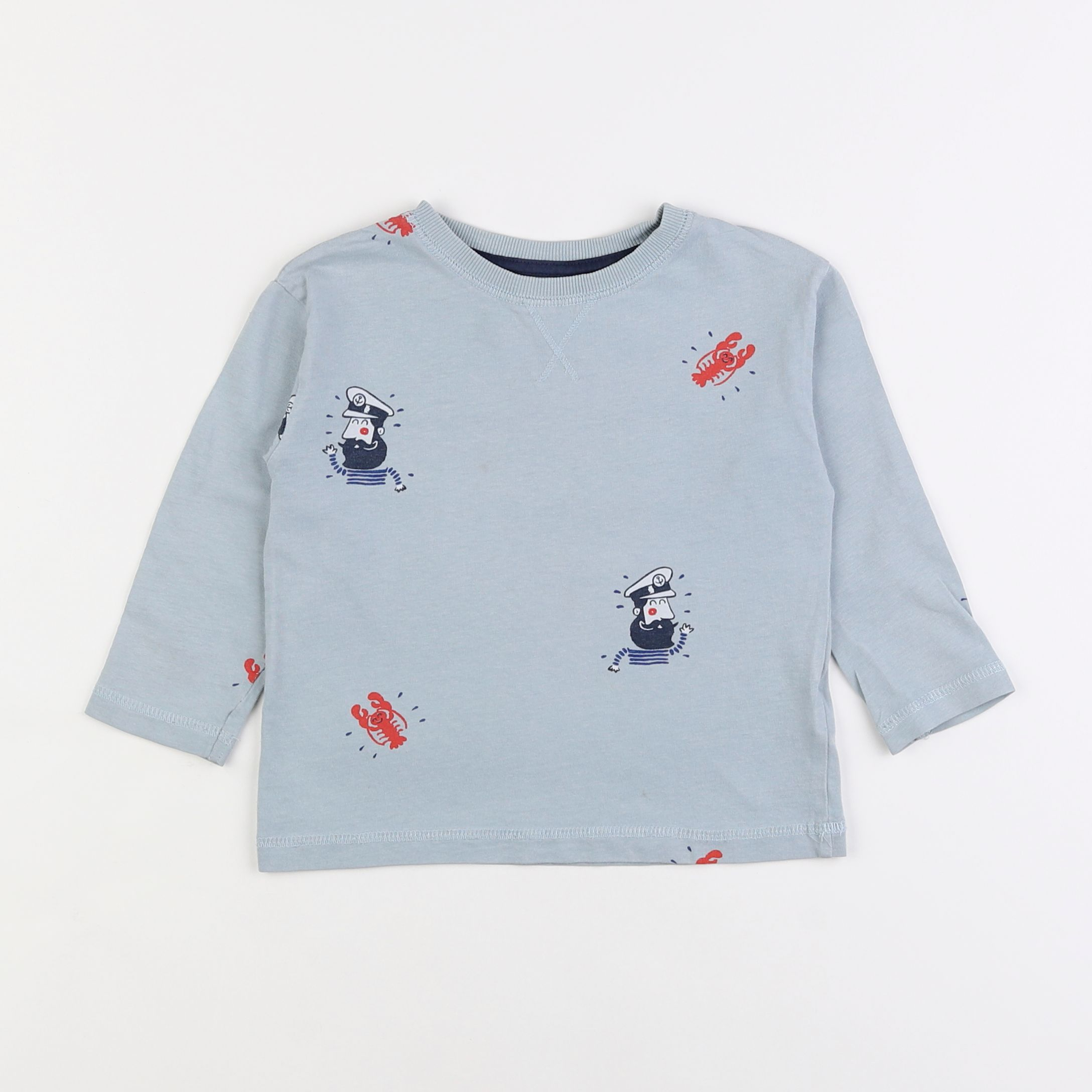 Vertbaudet - tee-shirt bleu - 3 ans