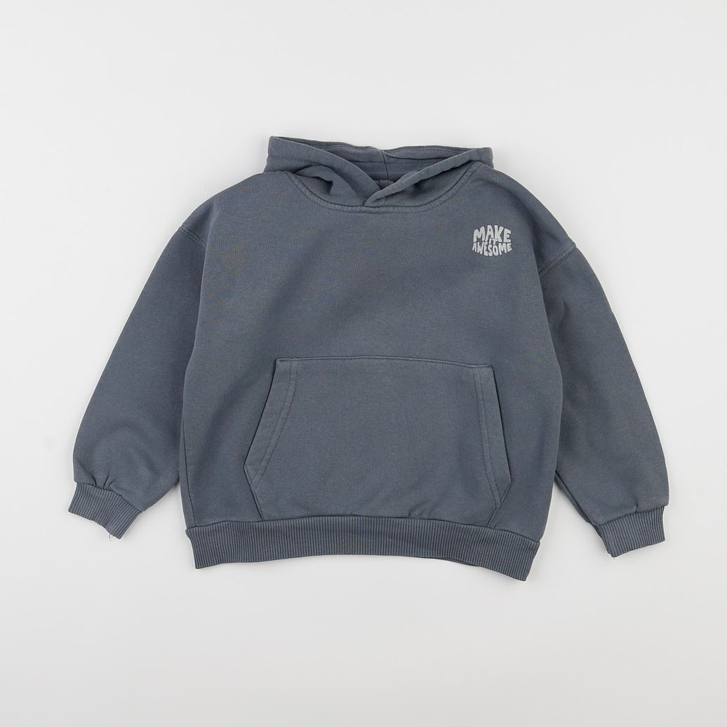 Zara - sweat gris, bleu - 2/3 ans