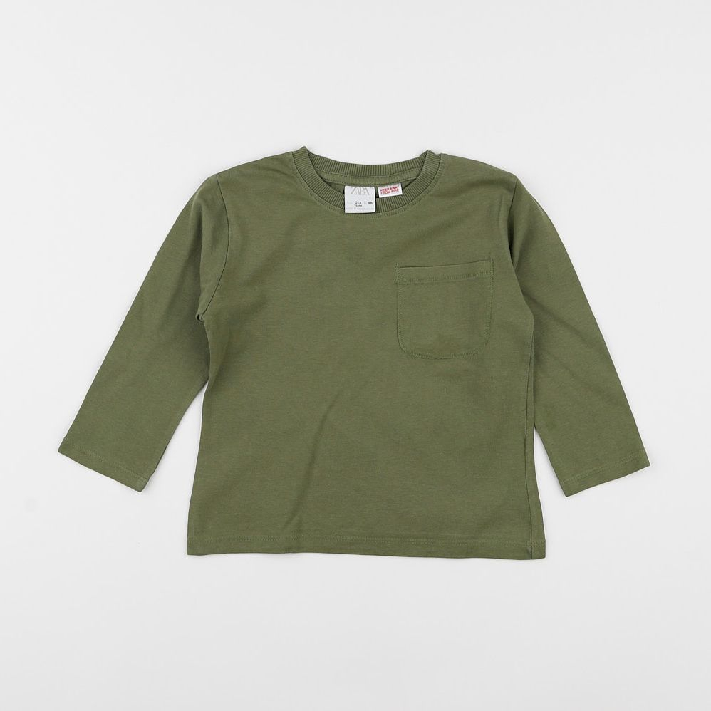 Zara - tee-shirt vert - 2/3 ans