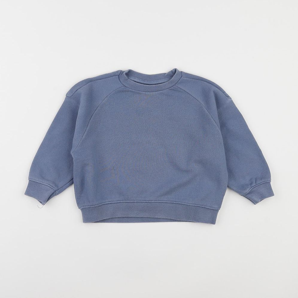 Zara - sweat bleu - 12/18 mois