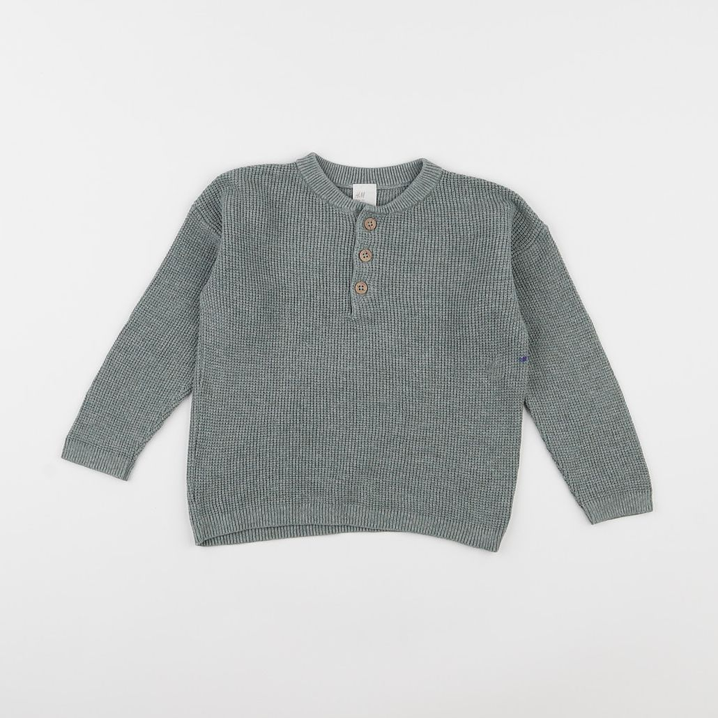 H&M - pull vert - 2 ans