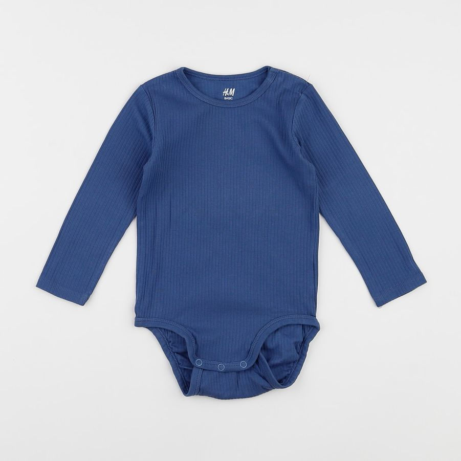 H&M - body vert, bleu - 12/18 mois