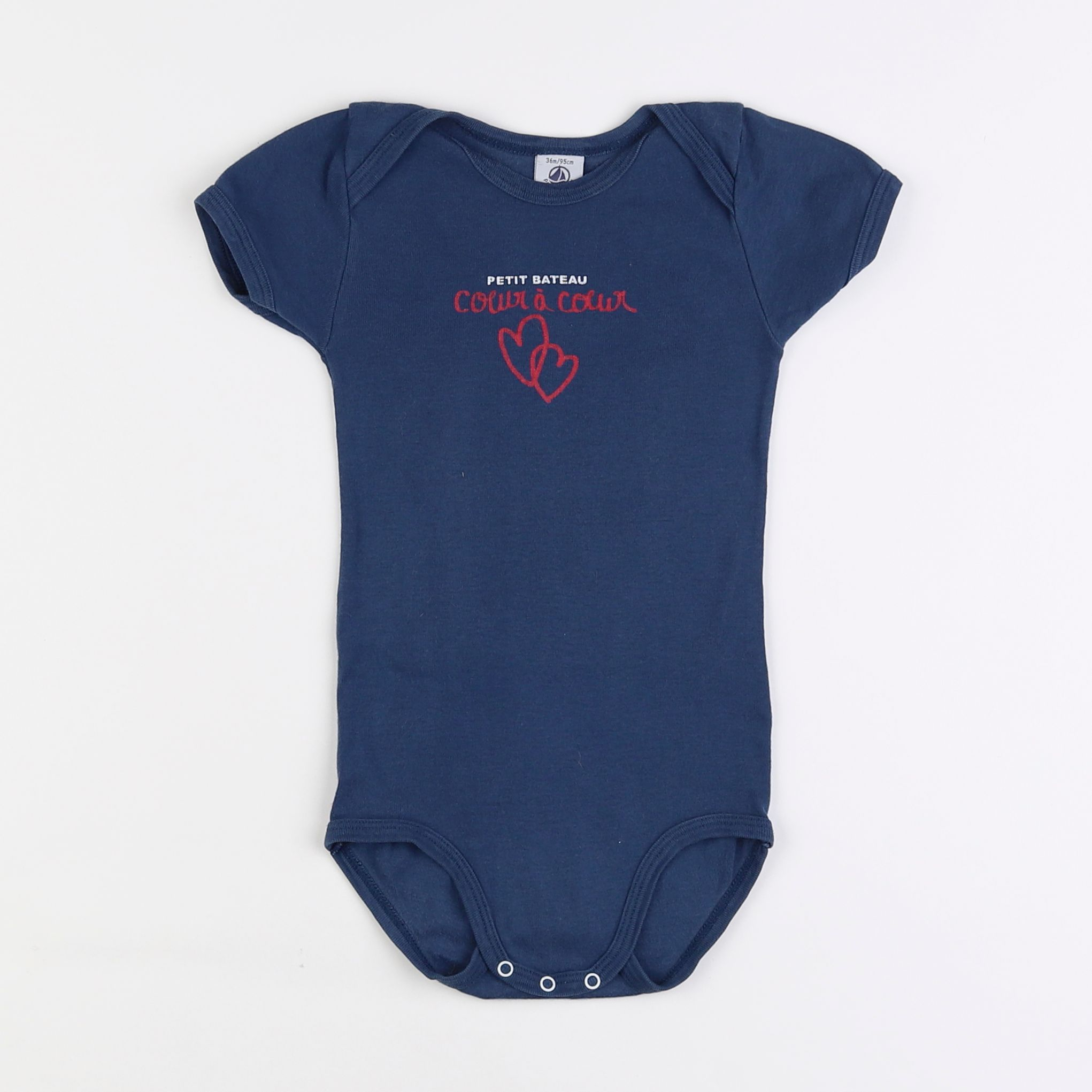 Petit Bateau - body bleu - 3 ans