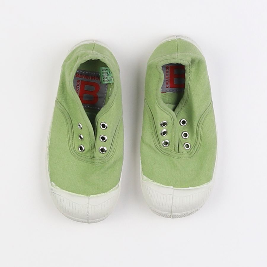 Bensimon - tennis élastiqué vert - pointure 24