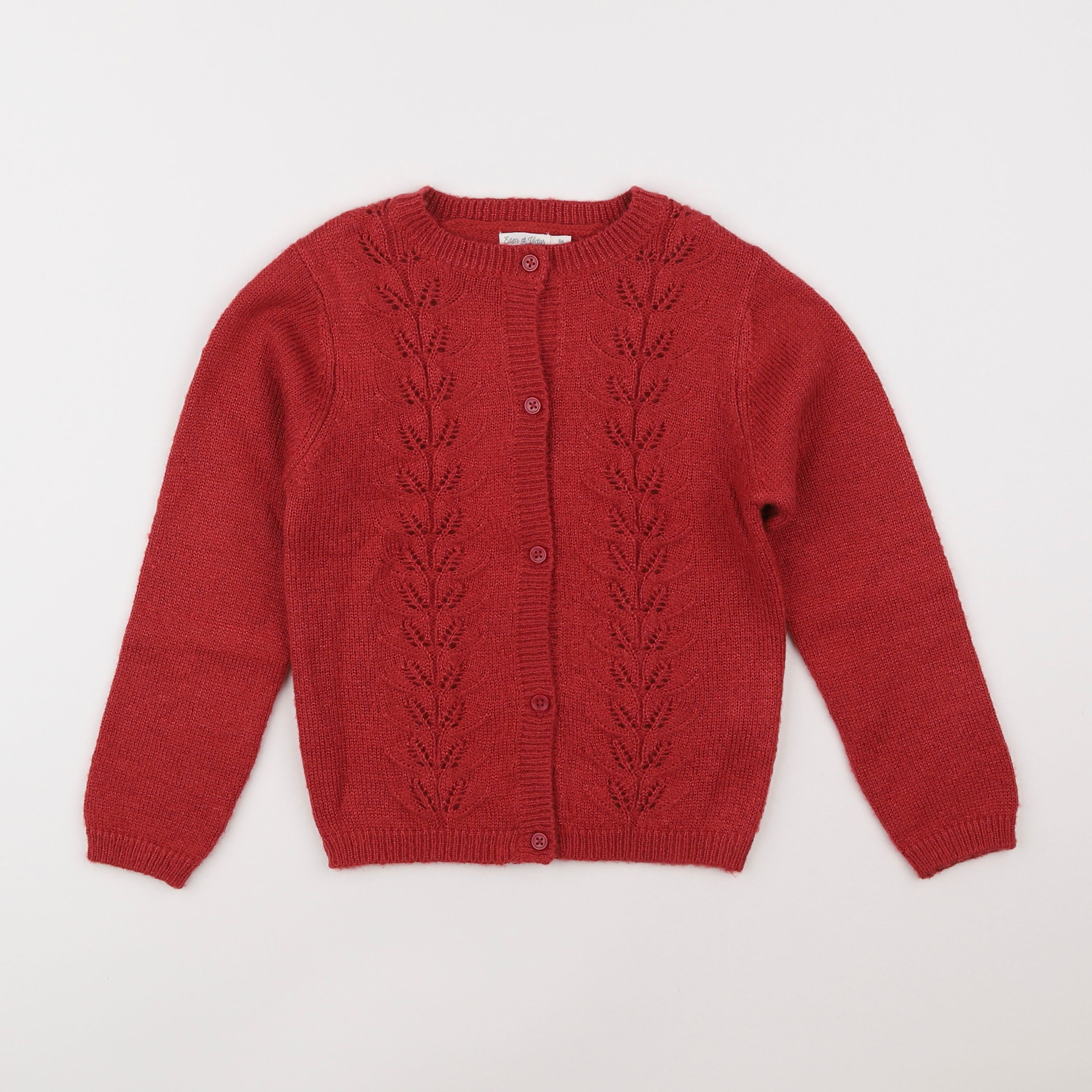 Eden & Victor - gilet rouge - 6 ans