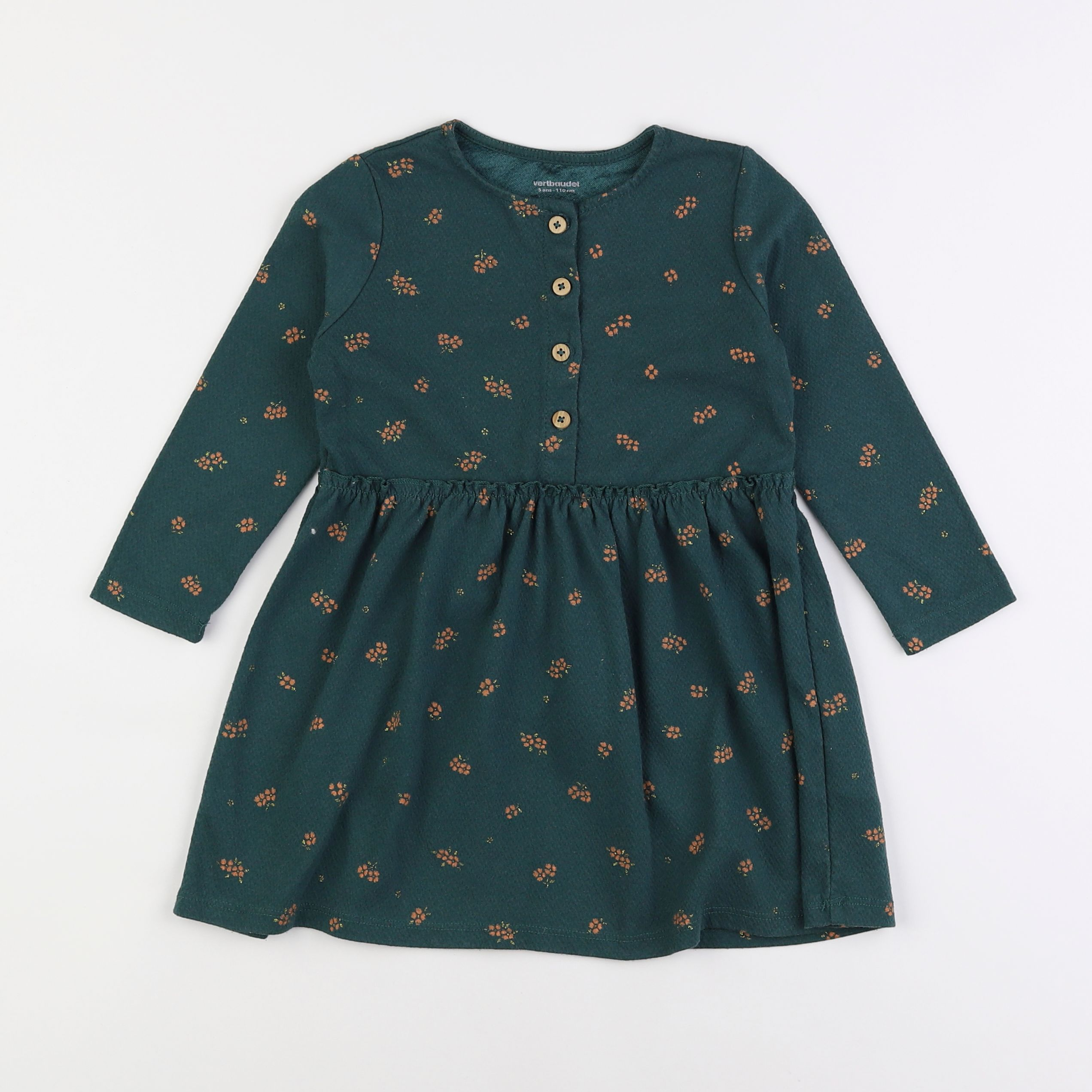 Vertbaudet - robe vert - 5 ans