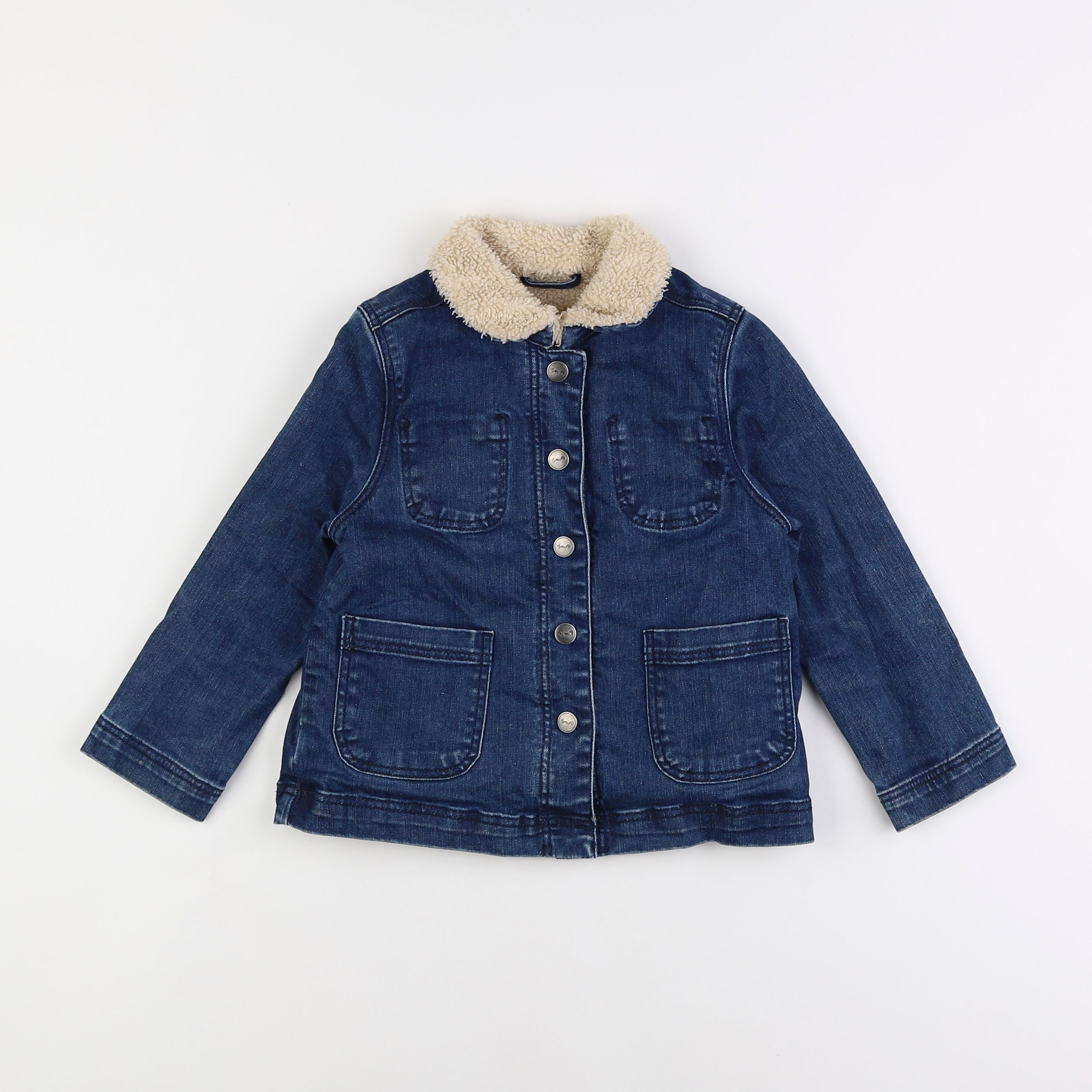 Cyrillus - veste doublé bleu - 4 ans