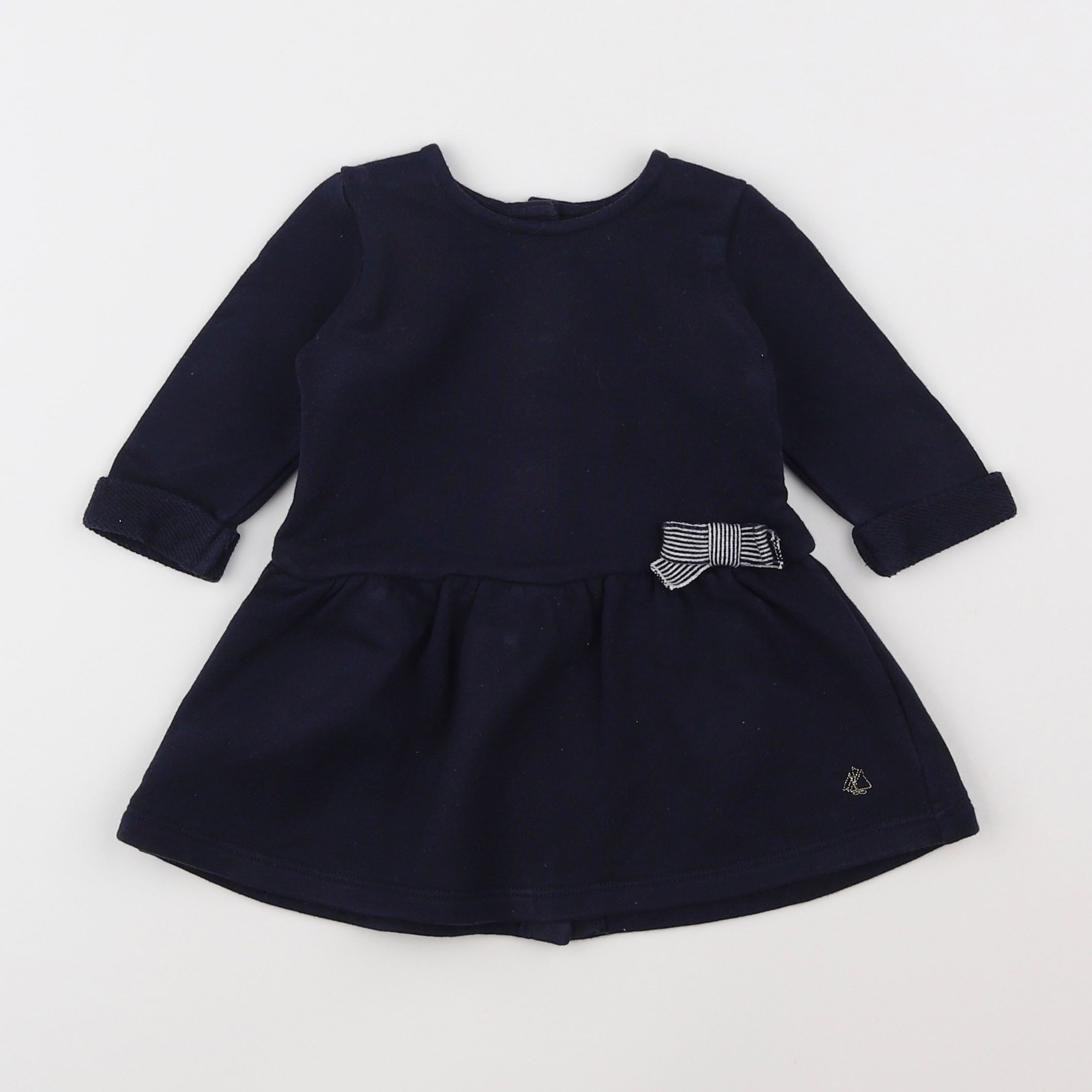 Petit Bateau - robe bleu - 6 mois