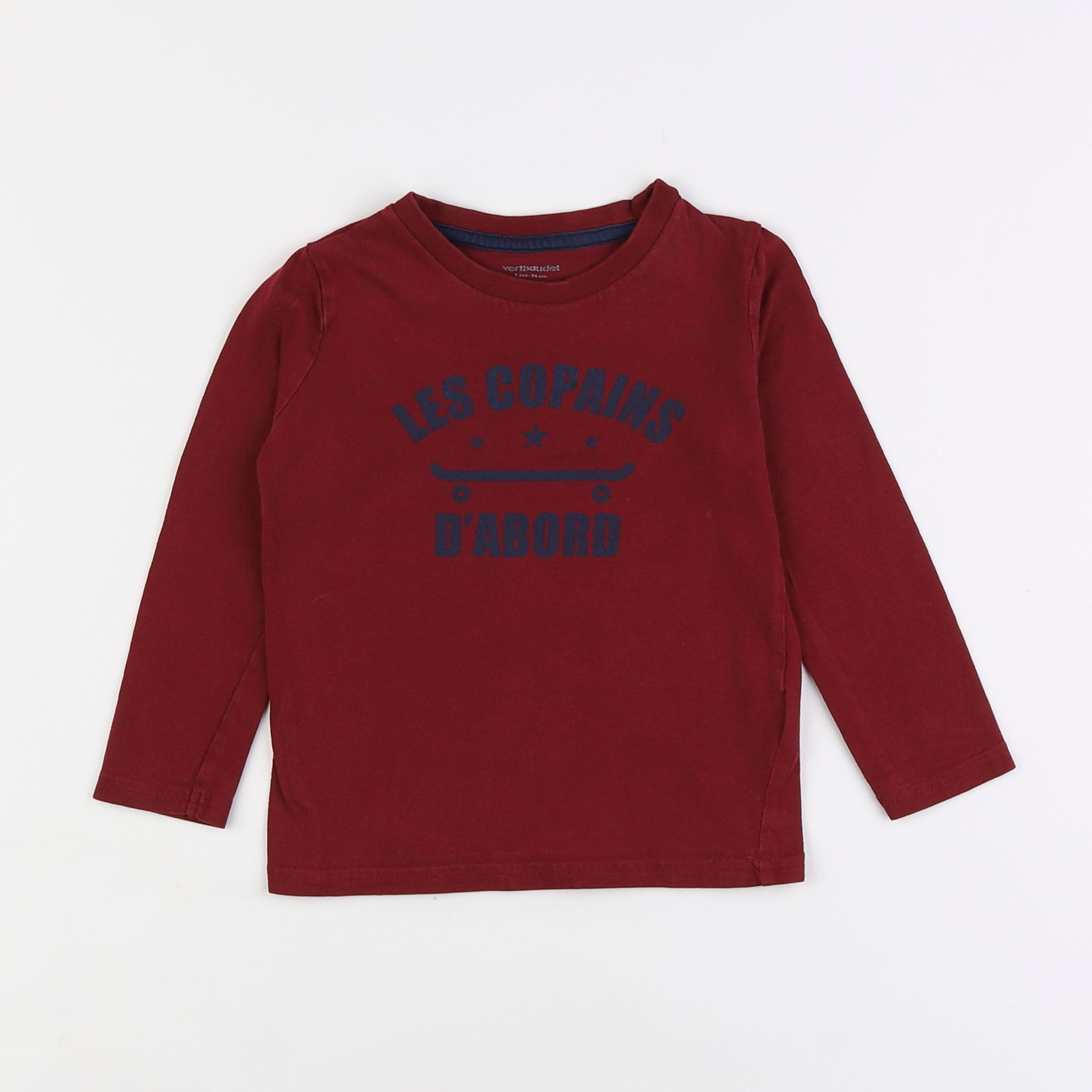 Vertbaudet - tee-shirt rouge - 3 ans