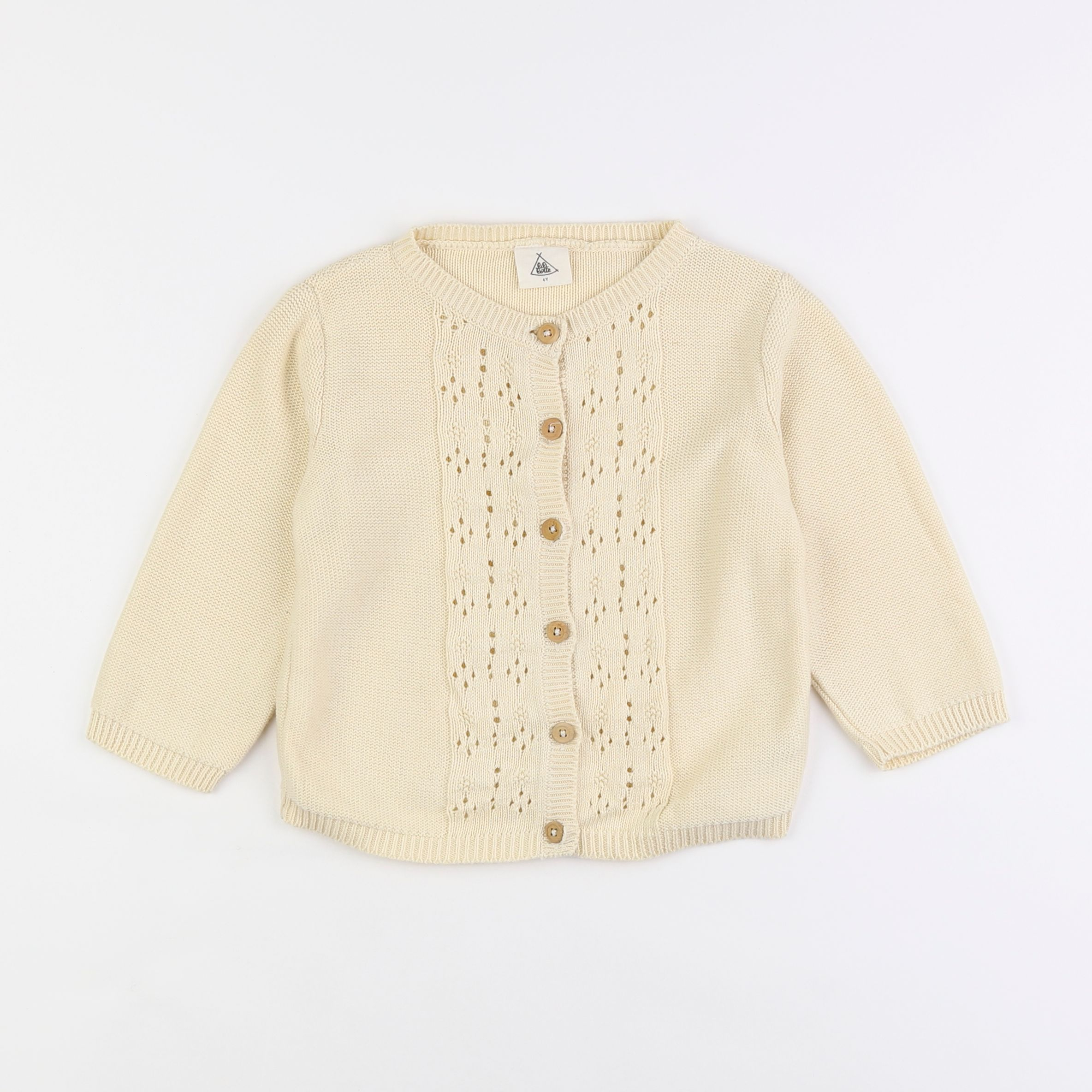 Lililotte - gilet beige - 4 ans