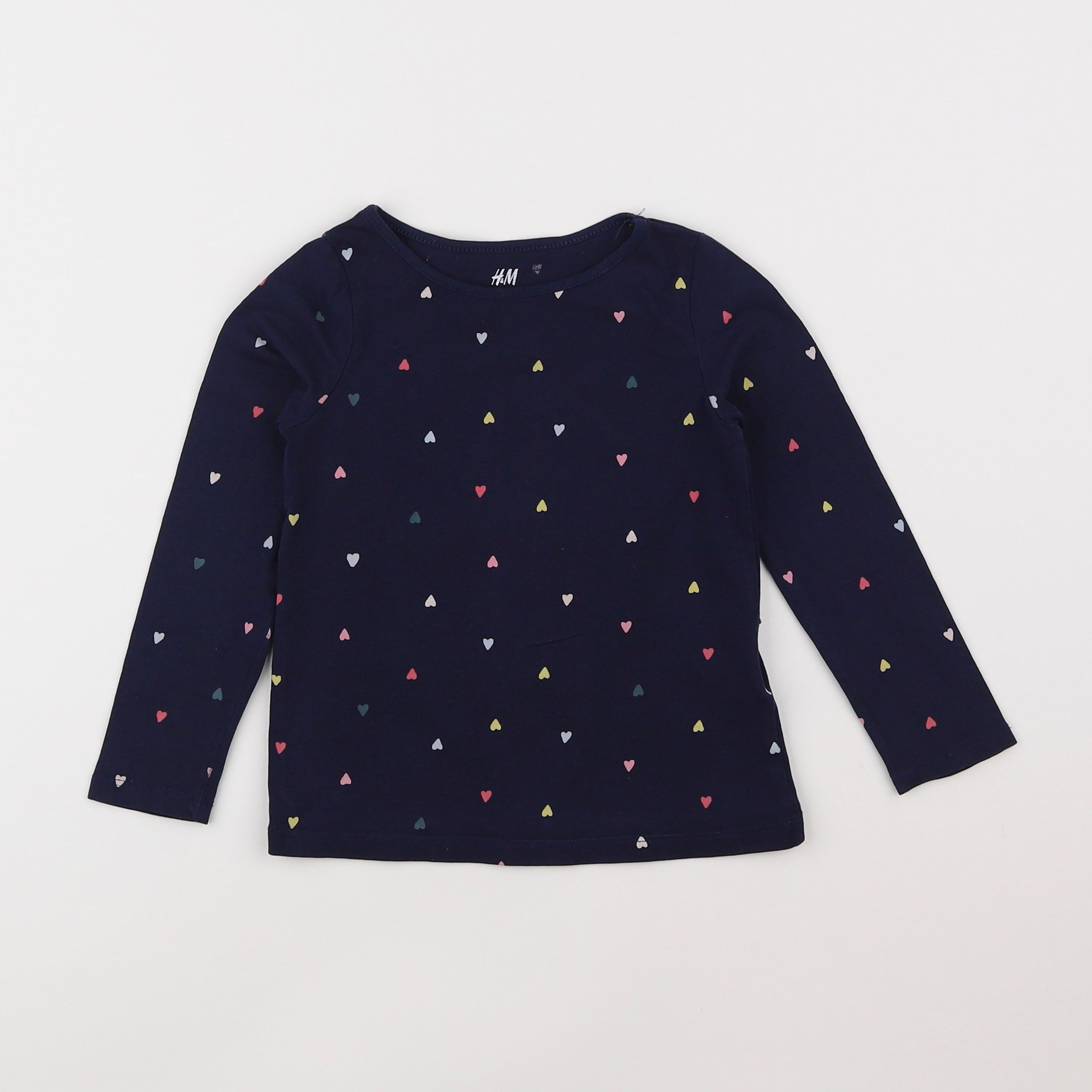 H&M - tee-shirt bleu - 2/4 ans