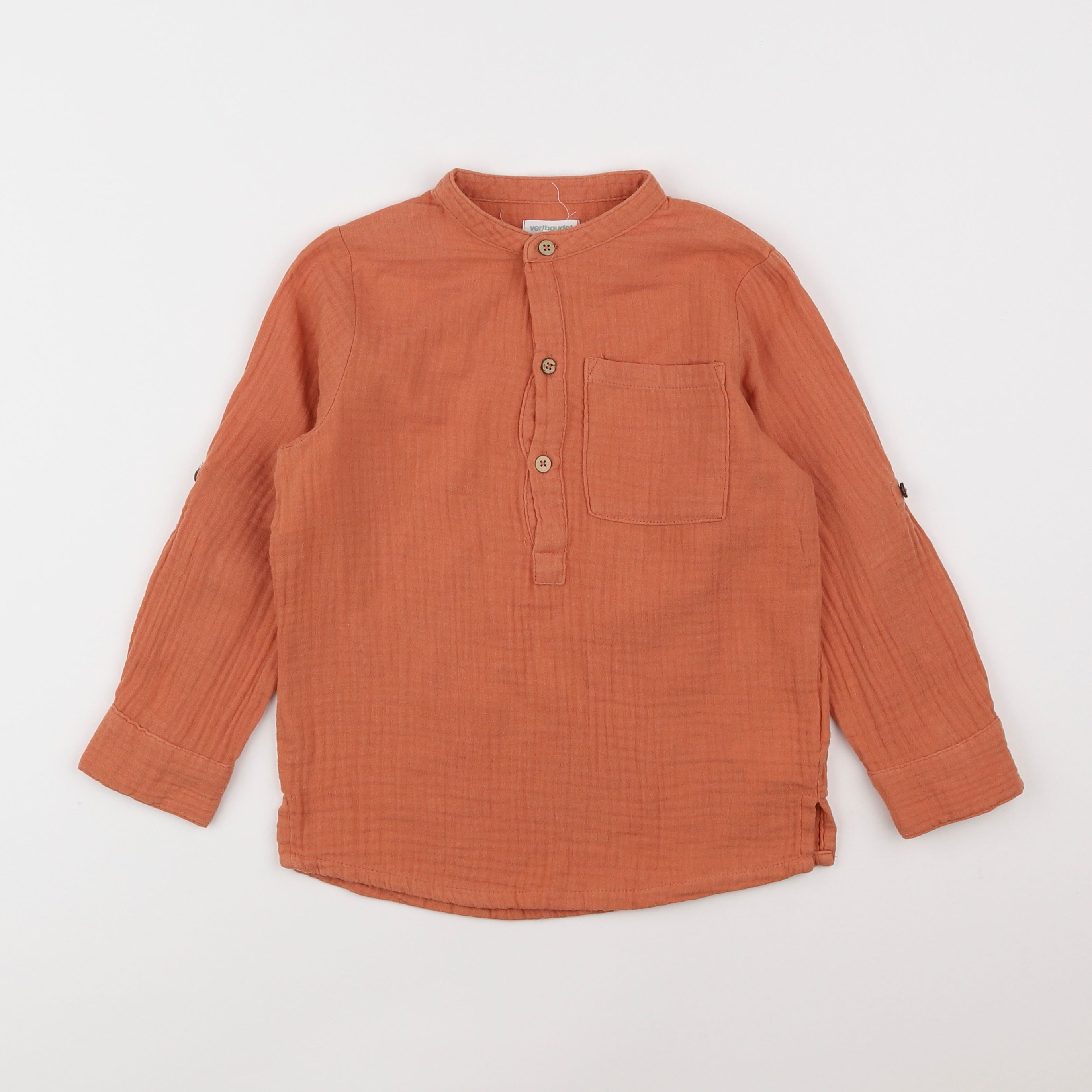 Vertbaudet - chemise orange - 6 ans