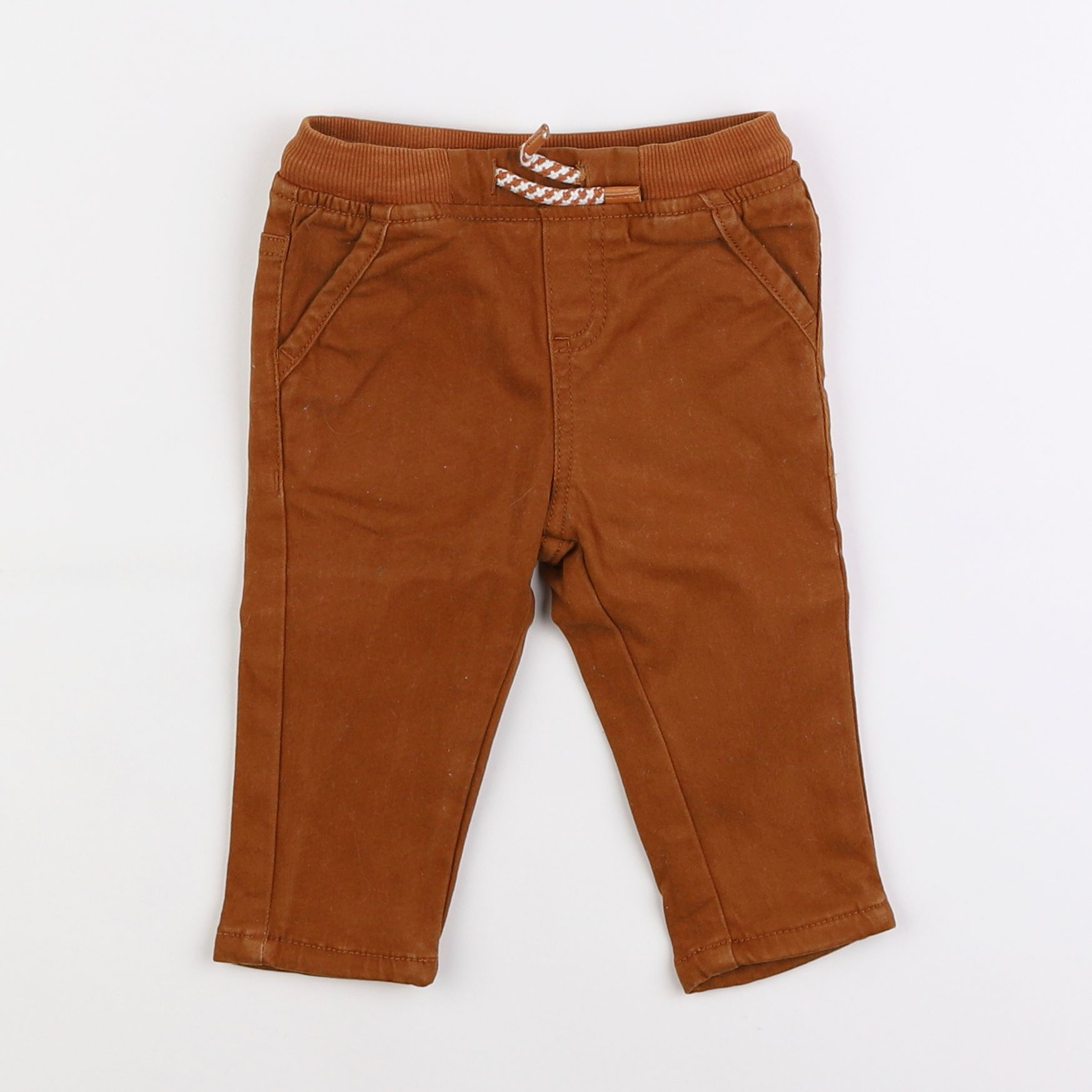 Vertbaudet - pantalon doublé marron - 9 mois