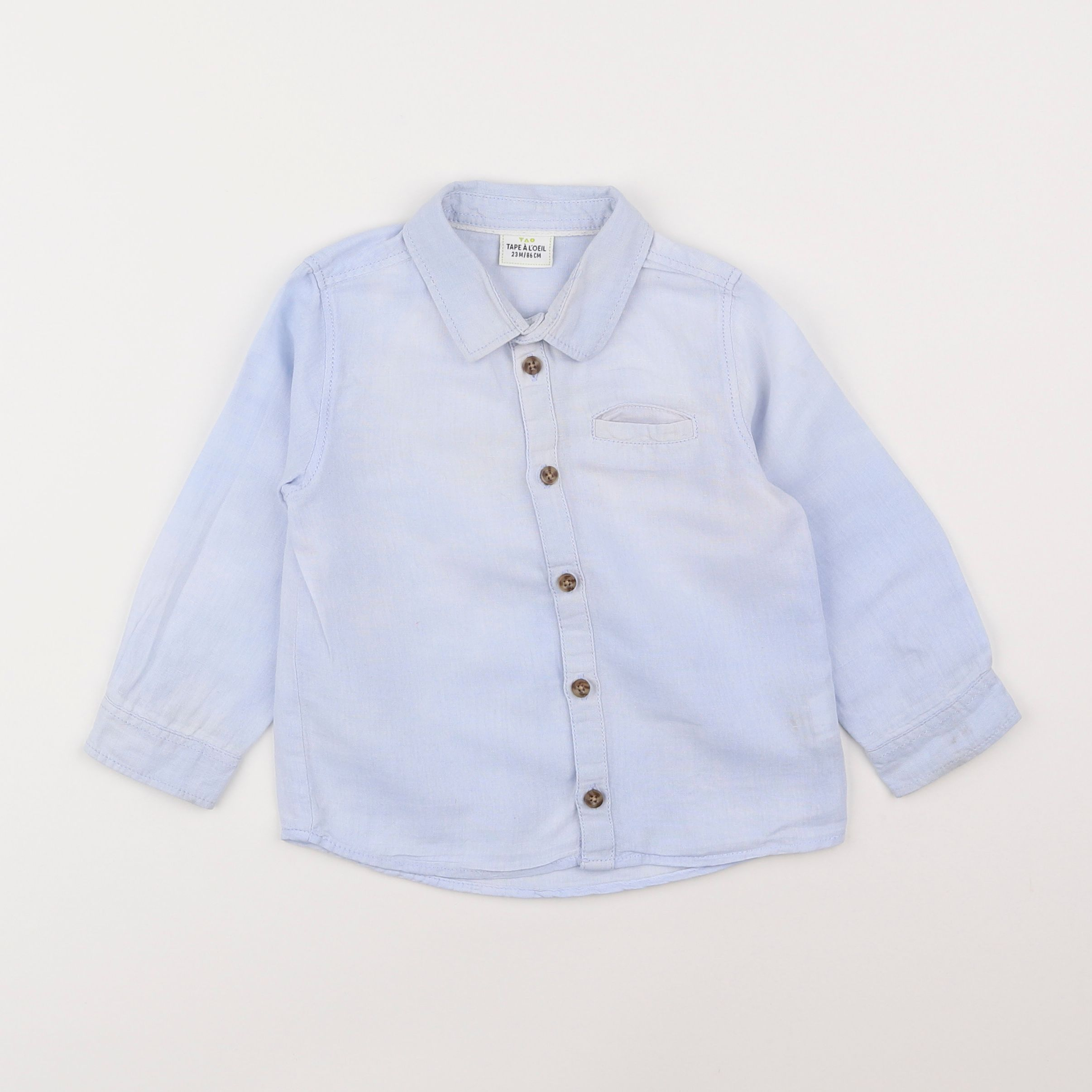 Tape à l'oeil - chemise coton bleu - 2 ans