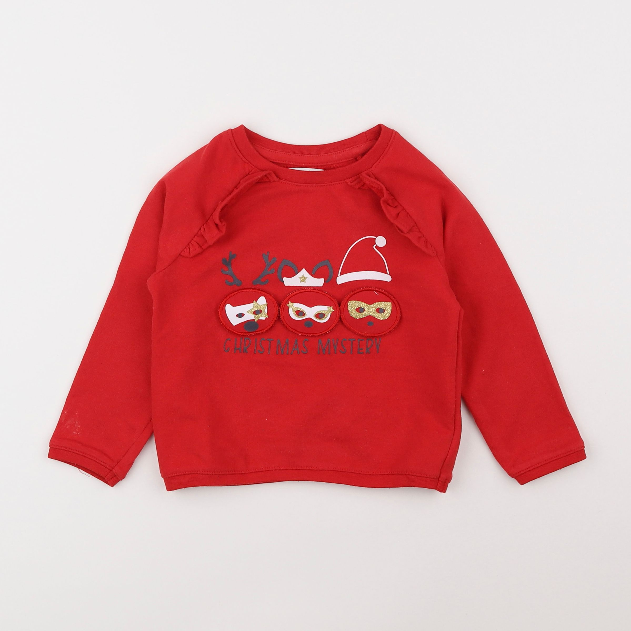 Vertbaudet - sweat rouge - 3 ans