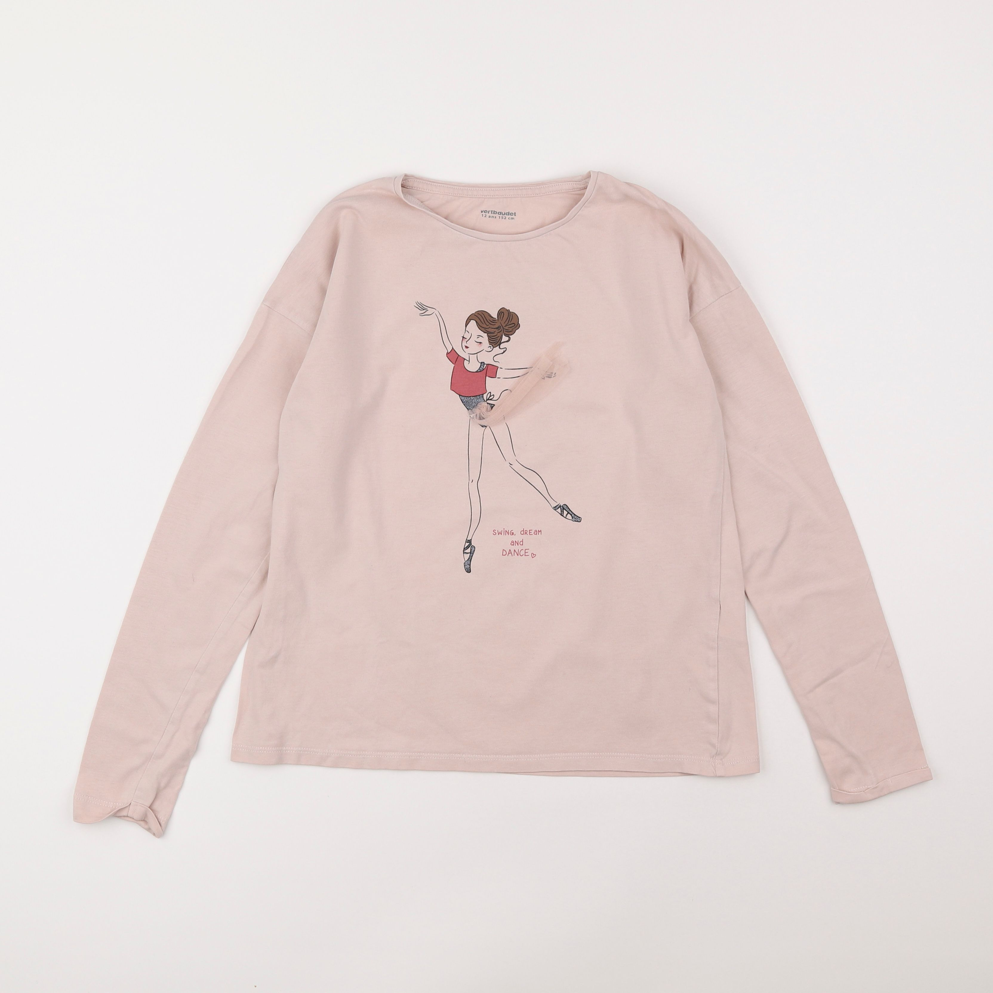 Vertbaudet - tee-shirt rose - 12 ans