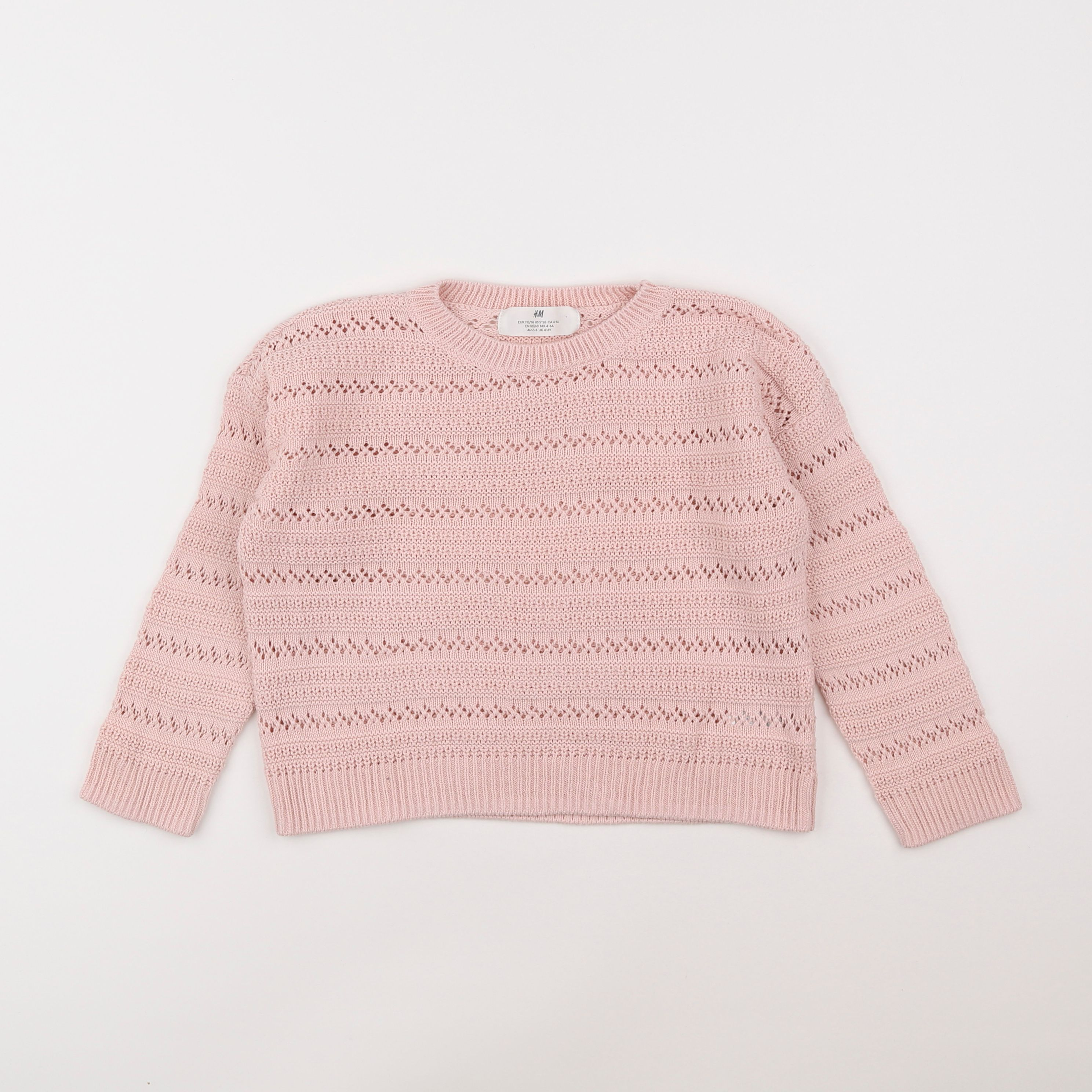 H&M - pull rose - 4/6 ans