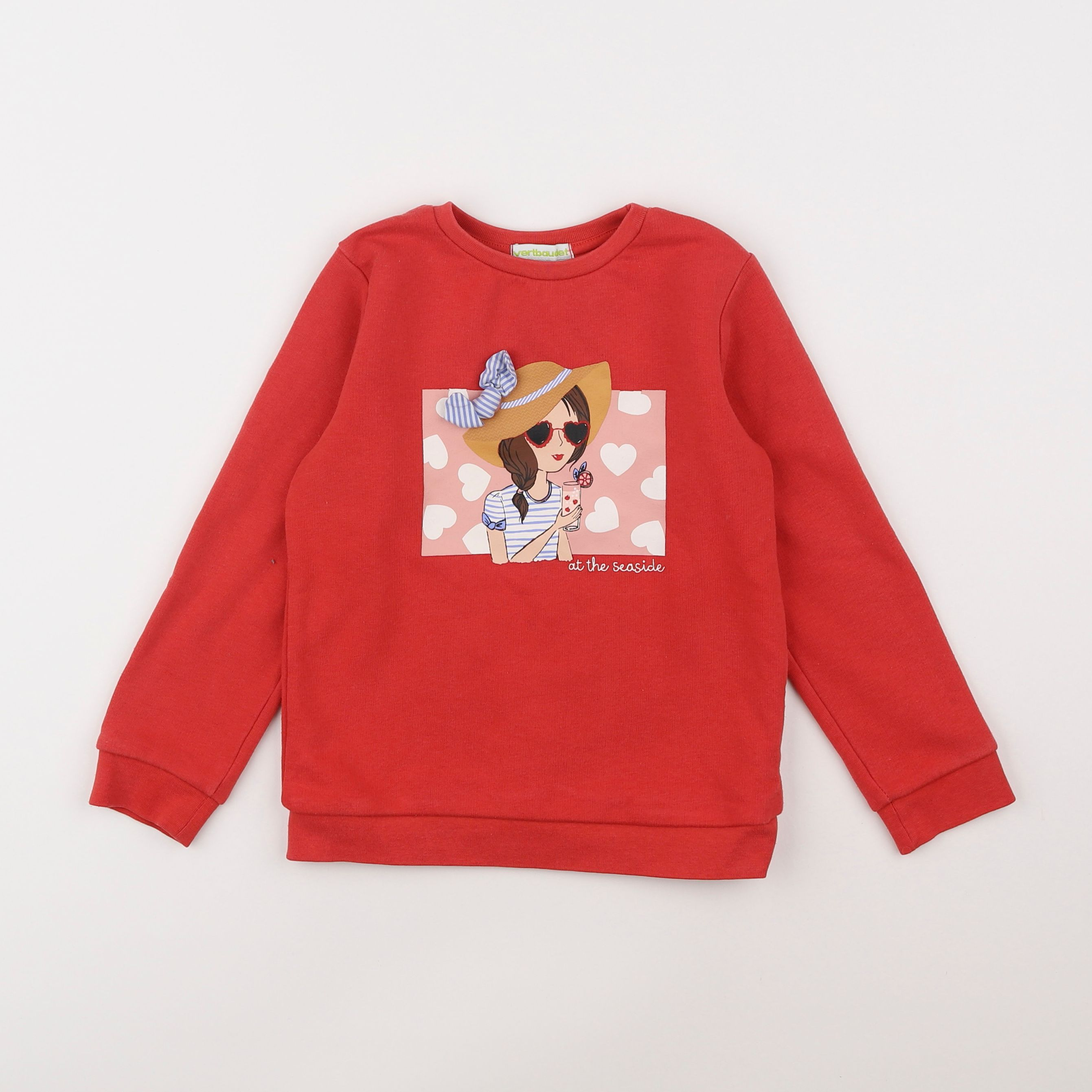 Vertbaudet - sweat rose - 5 ans