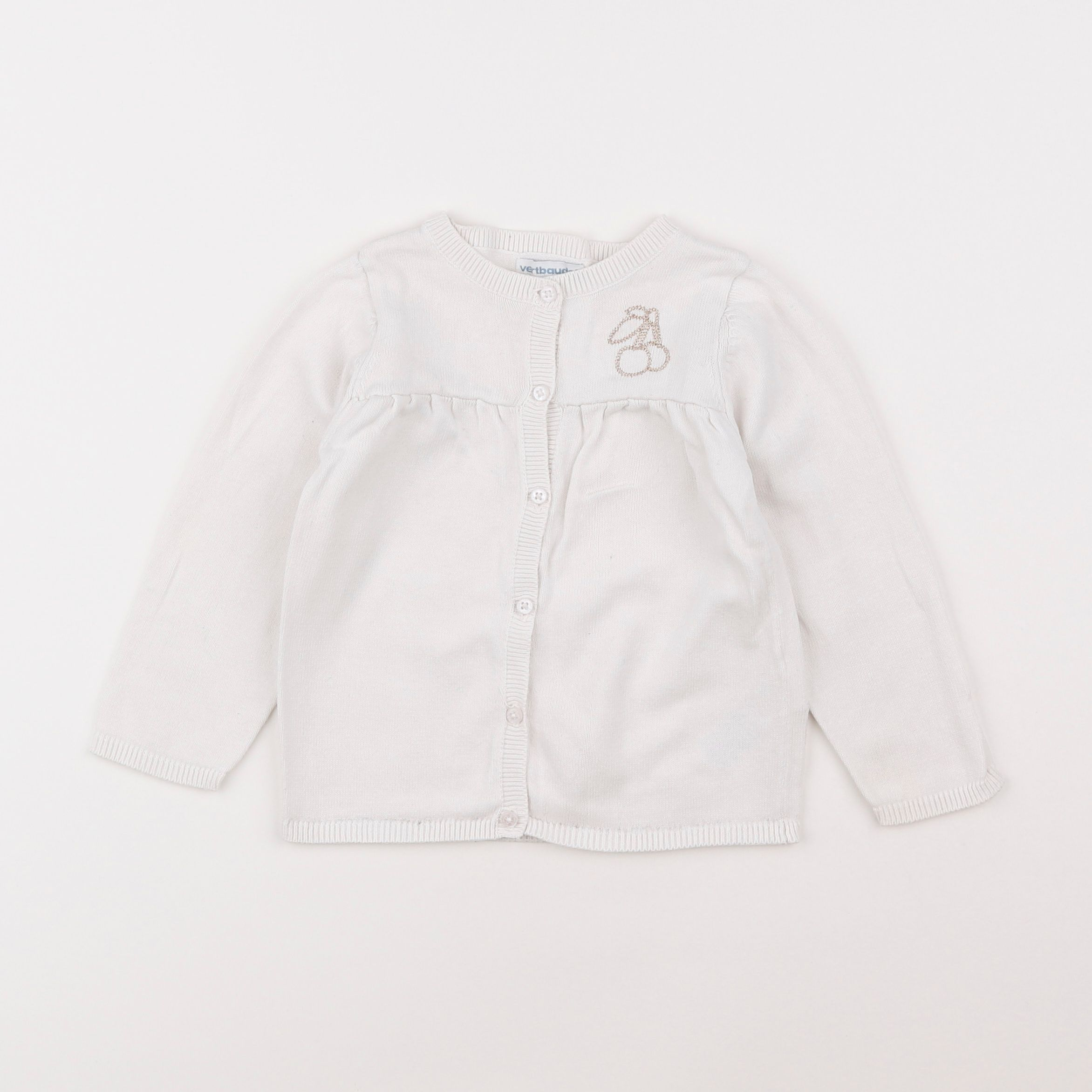 Vertbaudet - gilet blanc - 2 ans