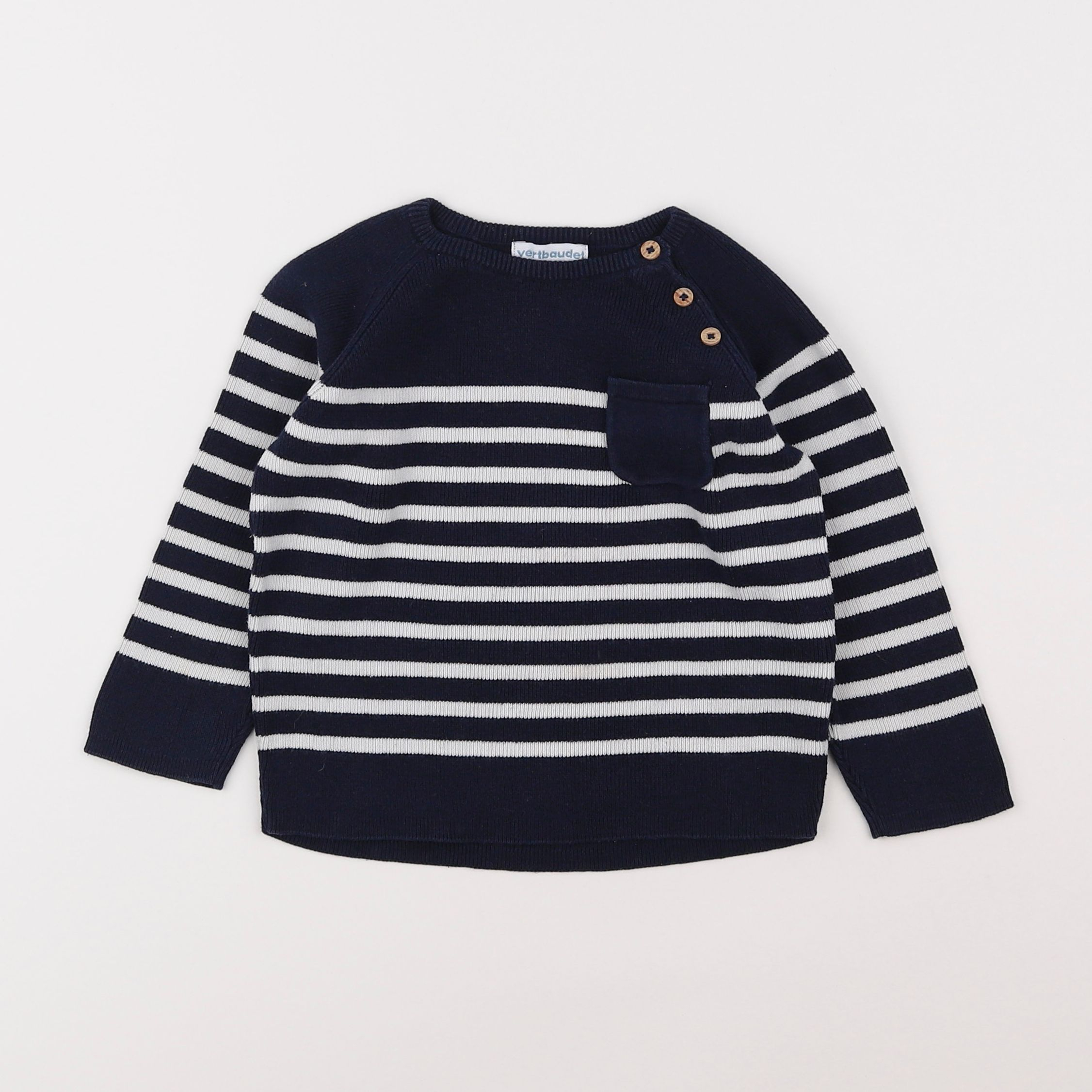 Vertbaudet - pull bleu - 2 ans