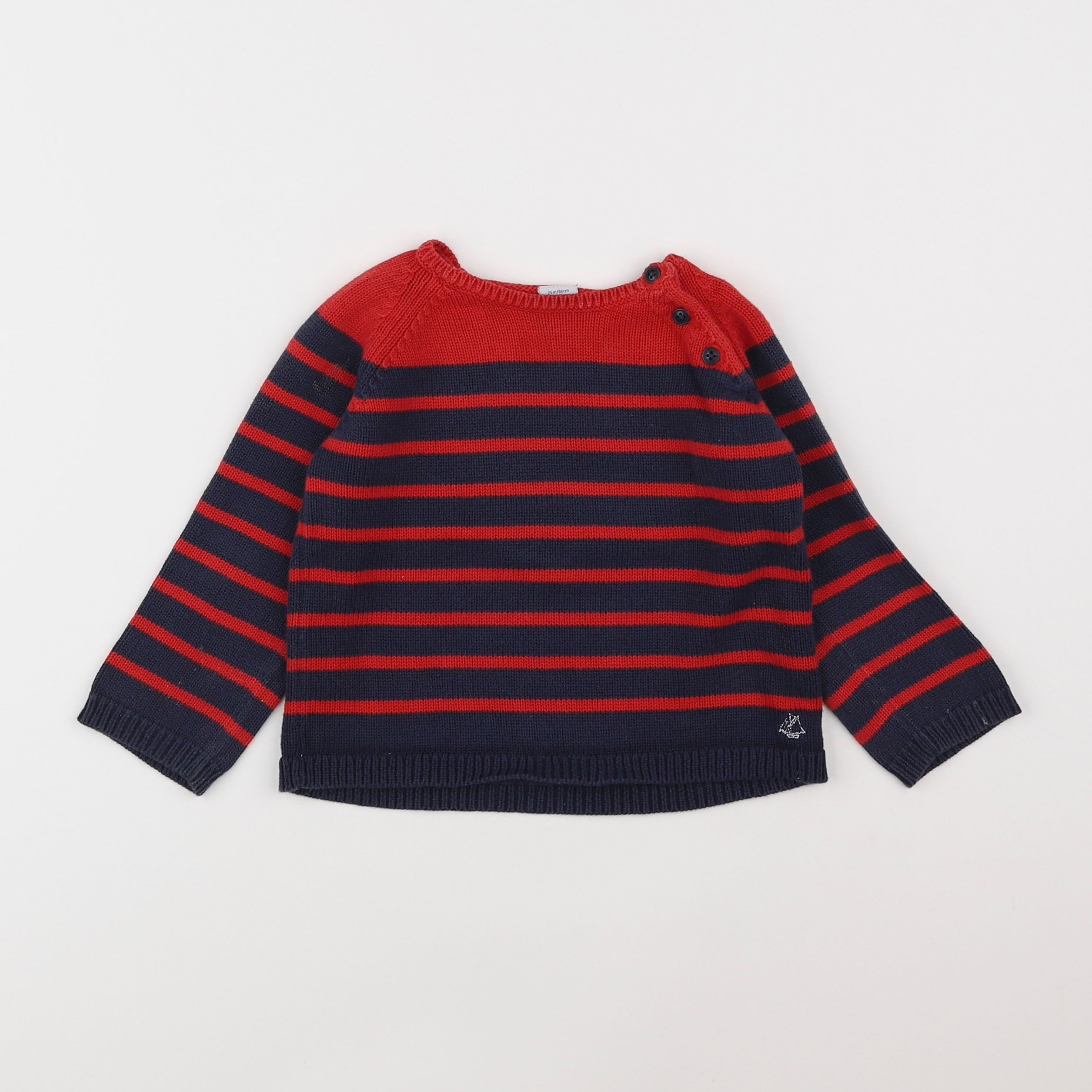 Petit Bateau - pull bleu - 2 ans