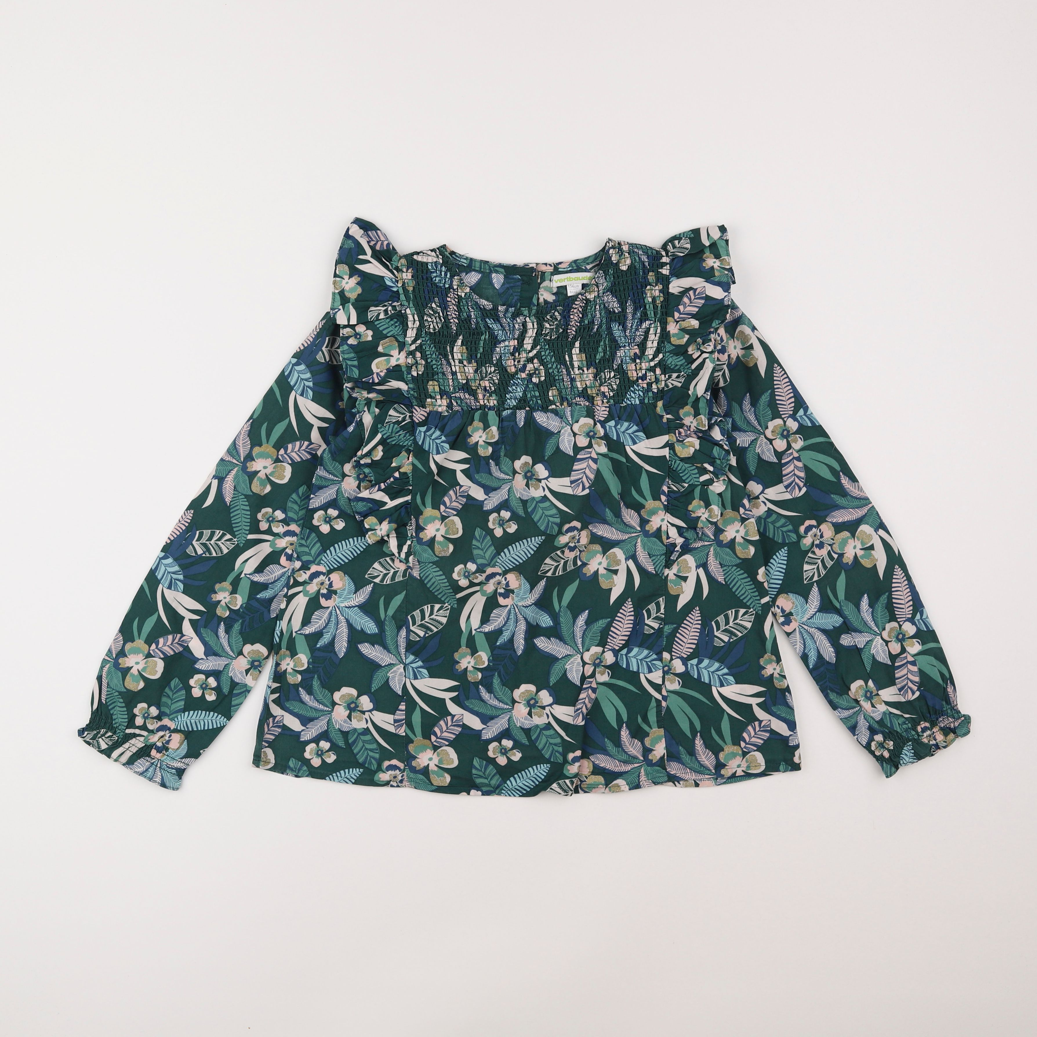 Vertbaudet - blouse vert - 9 ans